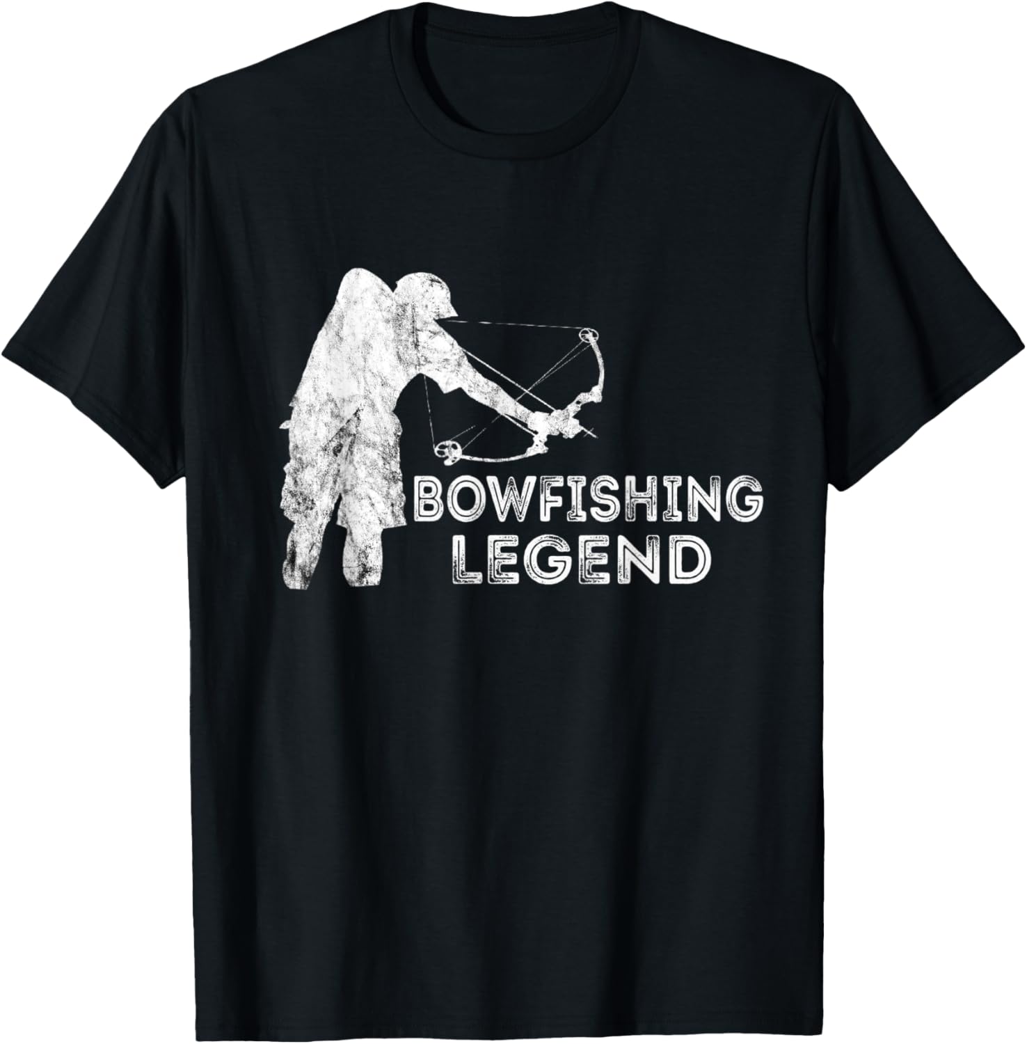Bowfishing Legend Bowfisher Bowfish Fish Bow Hunting Fisher T-Shirt - T-Shirt | Black