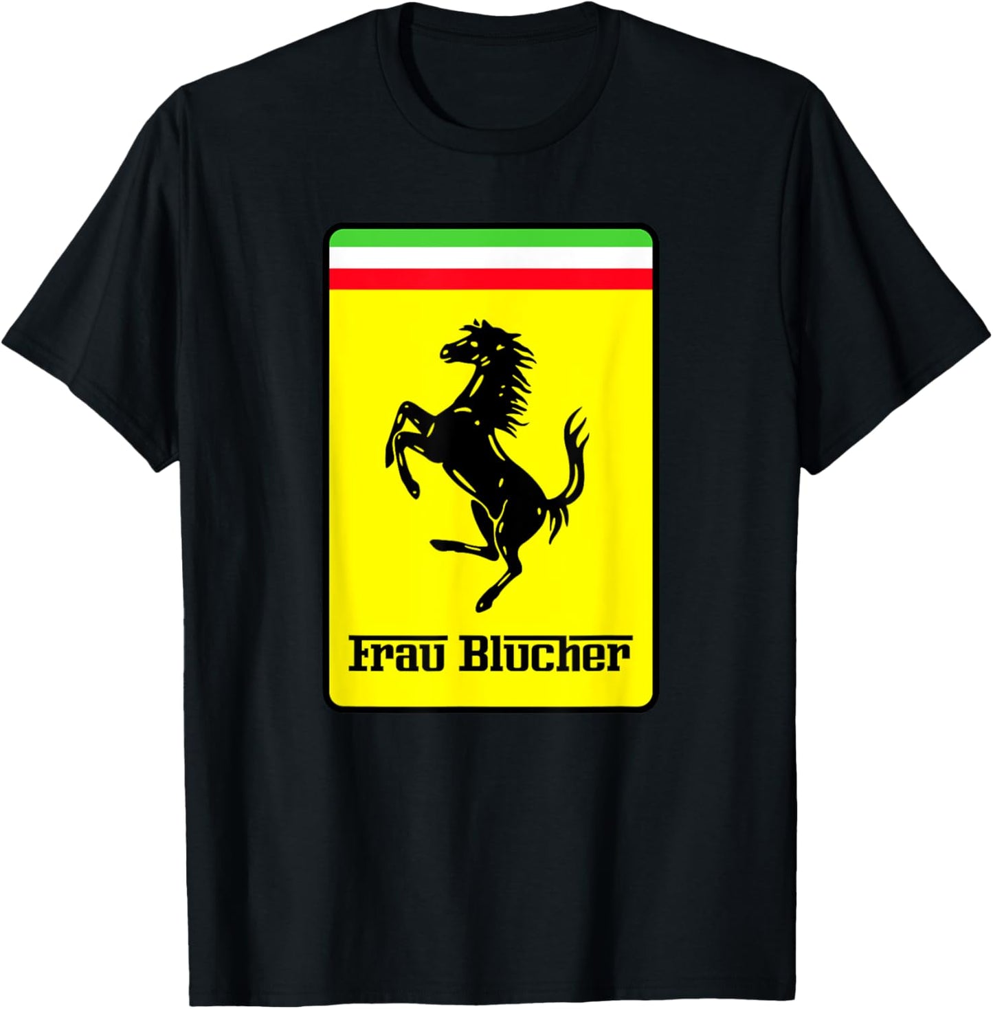 Frau Blucher - Prancing Horse - Frankenstein Junior T-Shirt - T-Shirt | Black
