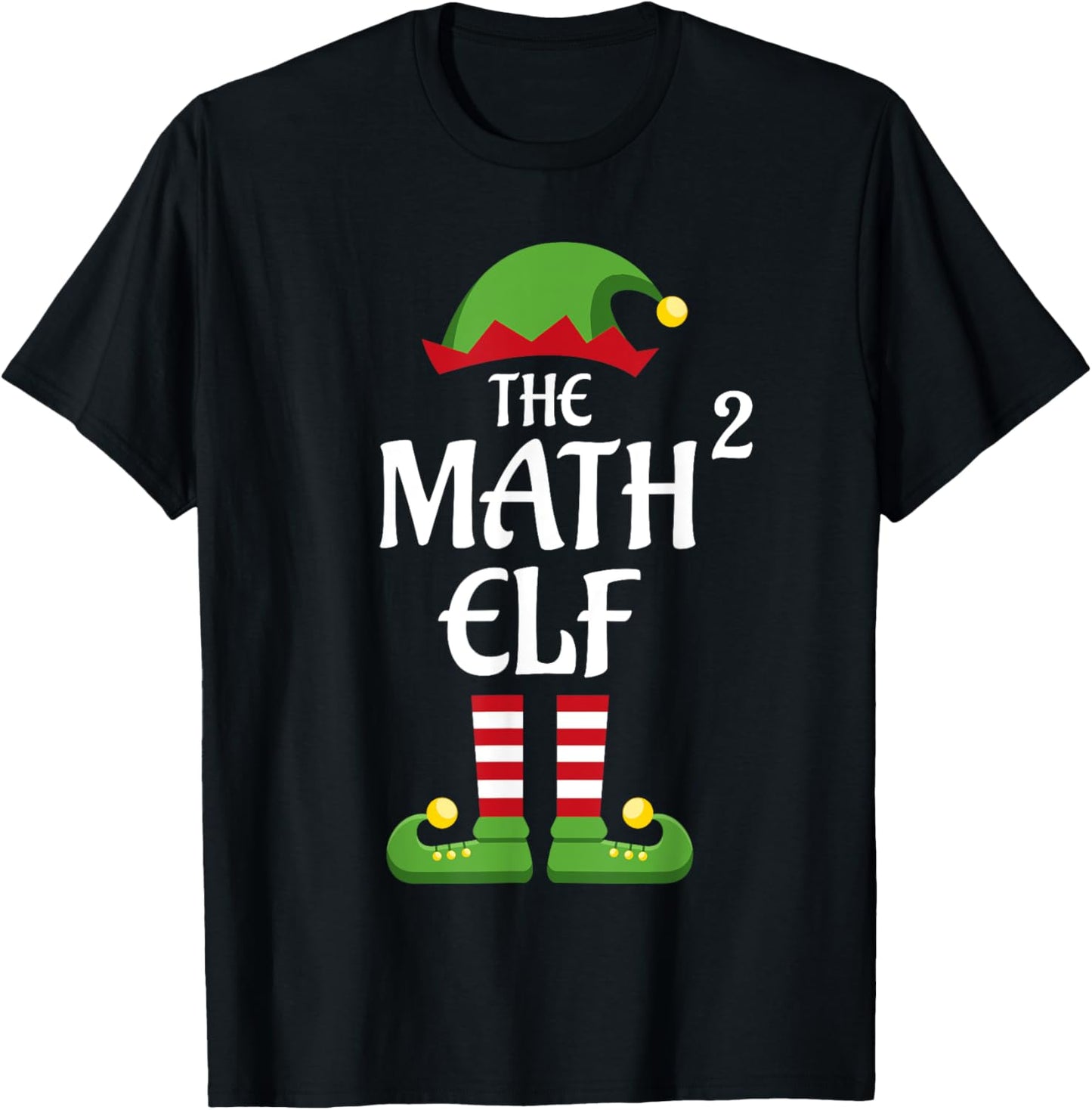 Math Elf Family Matching Group Christmas T-Shirt - T-Shirt | Black