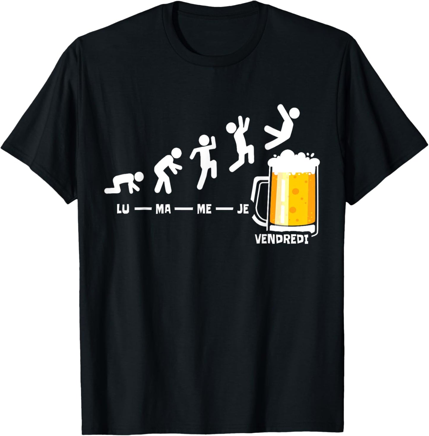 Beer Friday Weekend Week Beers Fridays Funny Beer Drinker T-Shirt - T-Shirt | Black