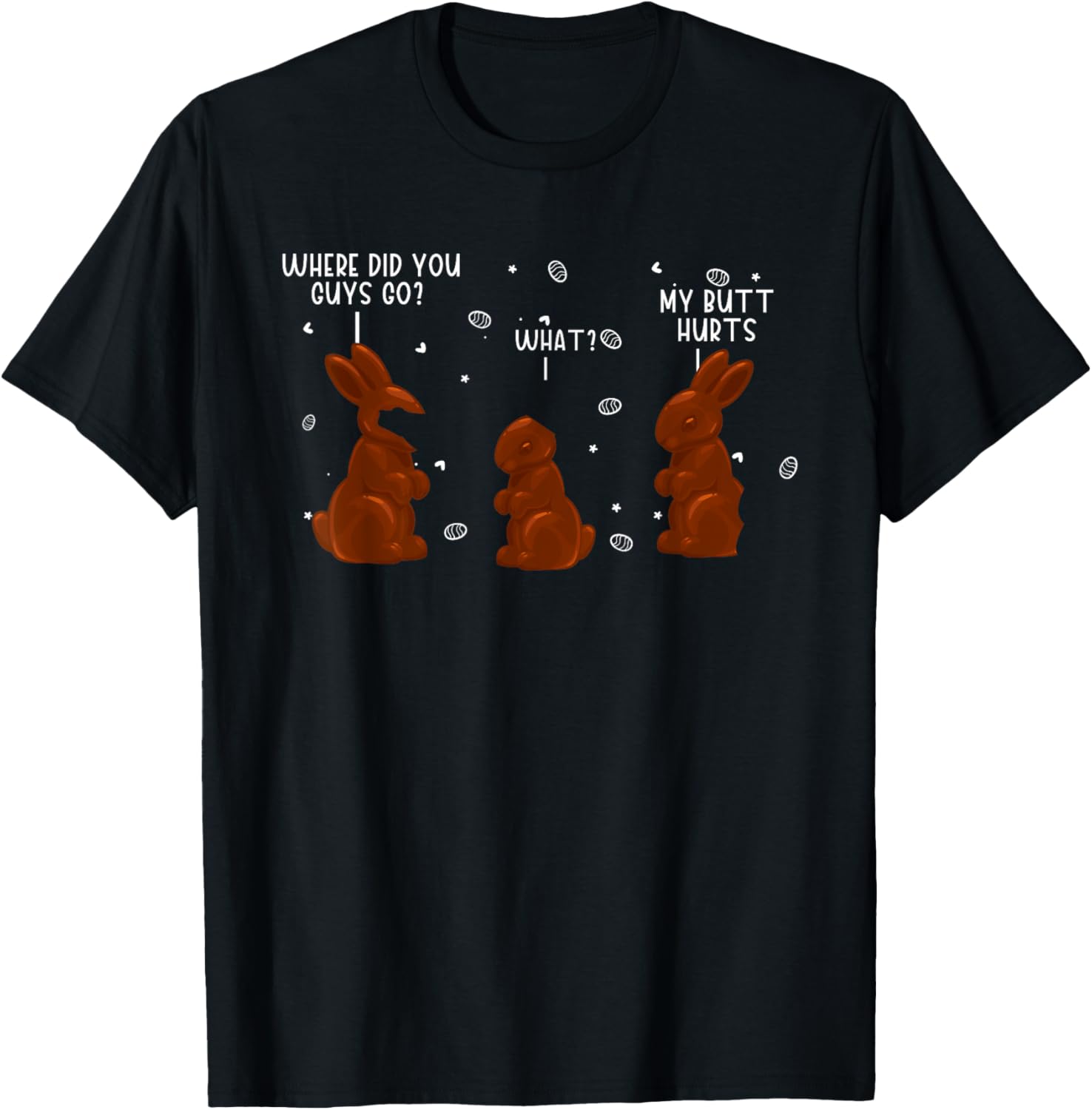 Funny Easter Chocolate Easter Bunny Chocolate Bunny T-Shirt - T-Shirt | Black