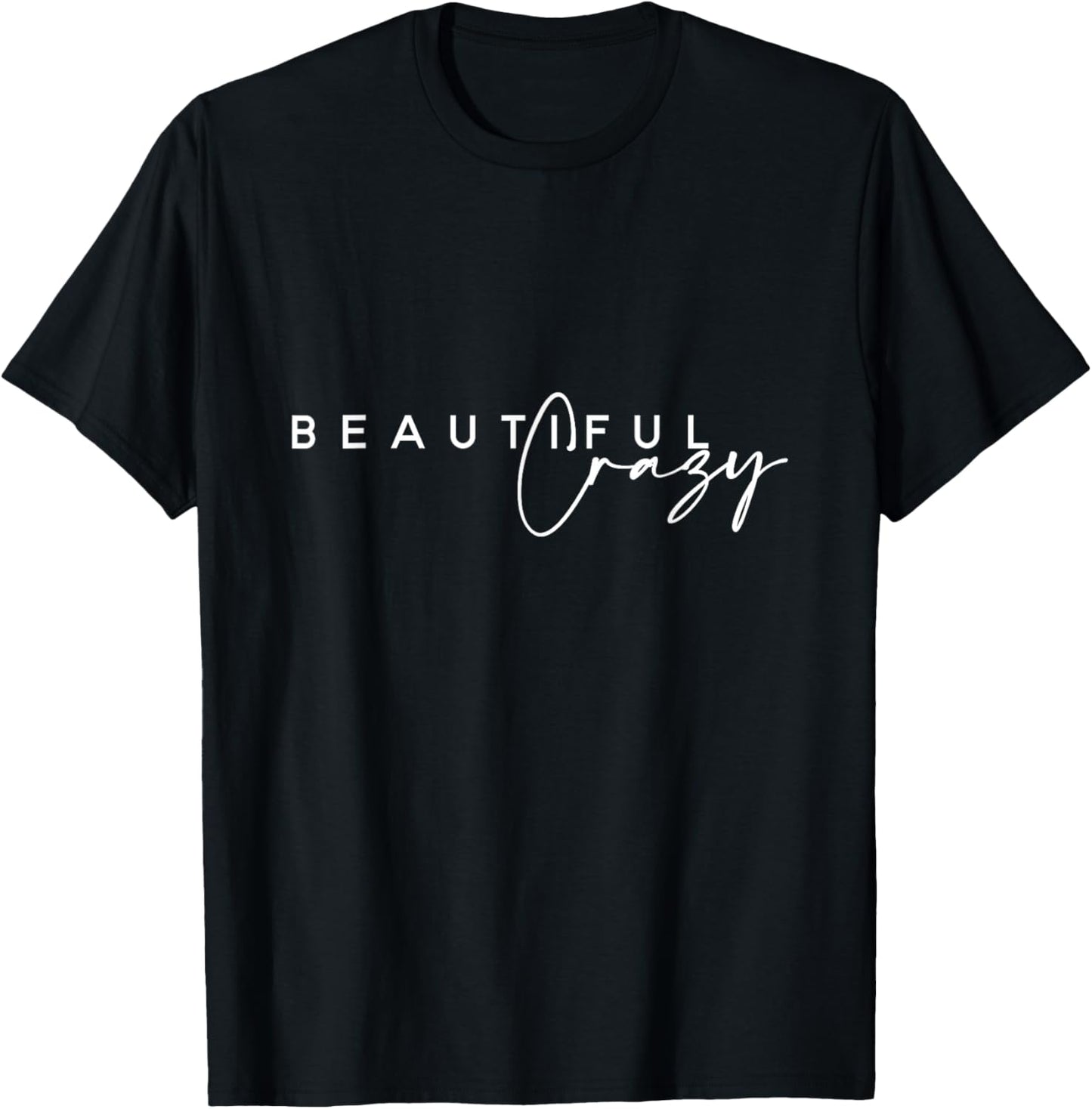 Crazy Women Beautiful Country Music Girl T-Shirt - T-Shirt | Black