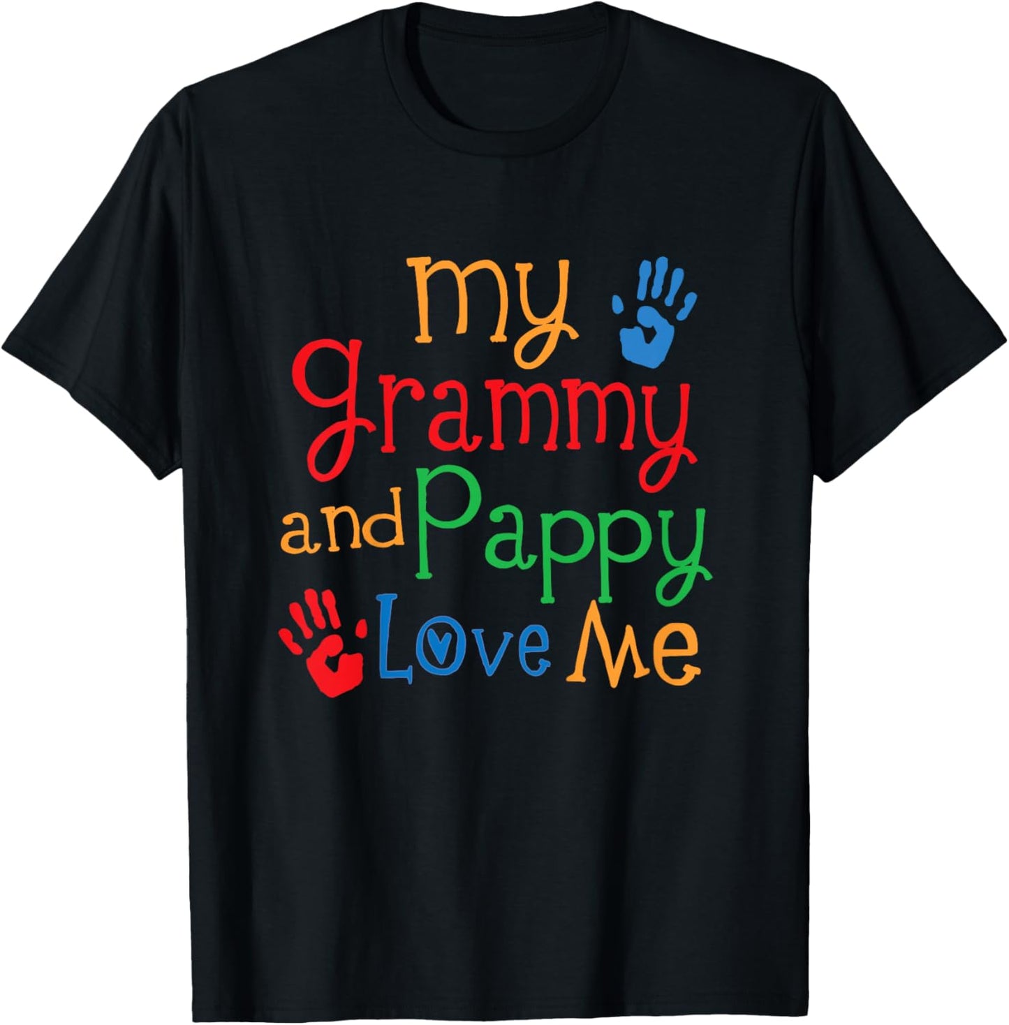Grammy and Pappy Love Me T-Shirt - T-Shirt | Black