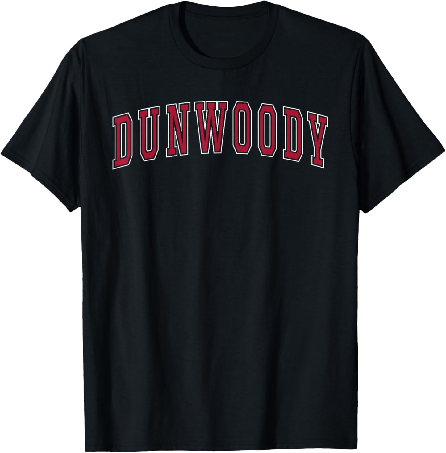 Dunwoody Georgia Souvenir Sport College Style Text T-Shirt - T-Shirt | Black