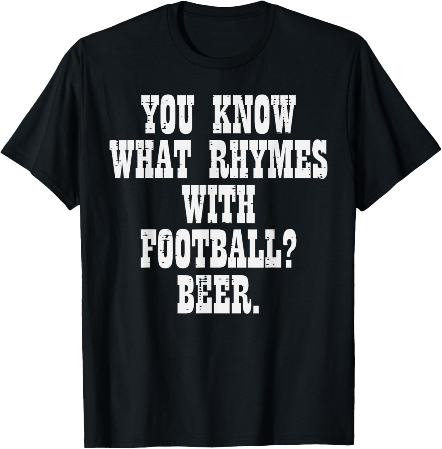 What Rhymes With American Football Funny Men Dad T-Shirt - T-Shirt | Black