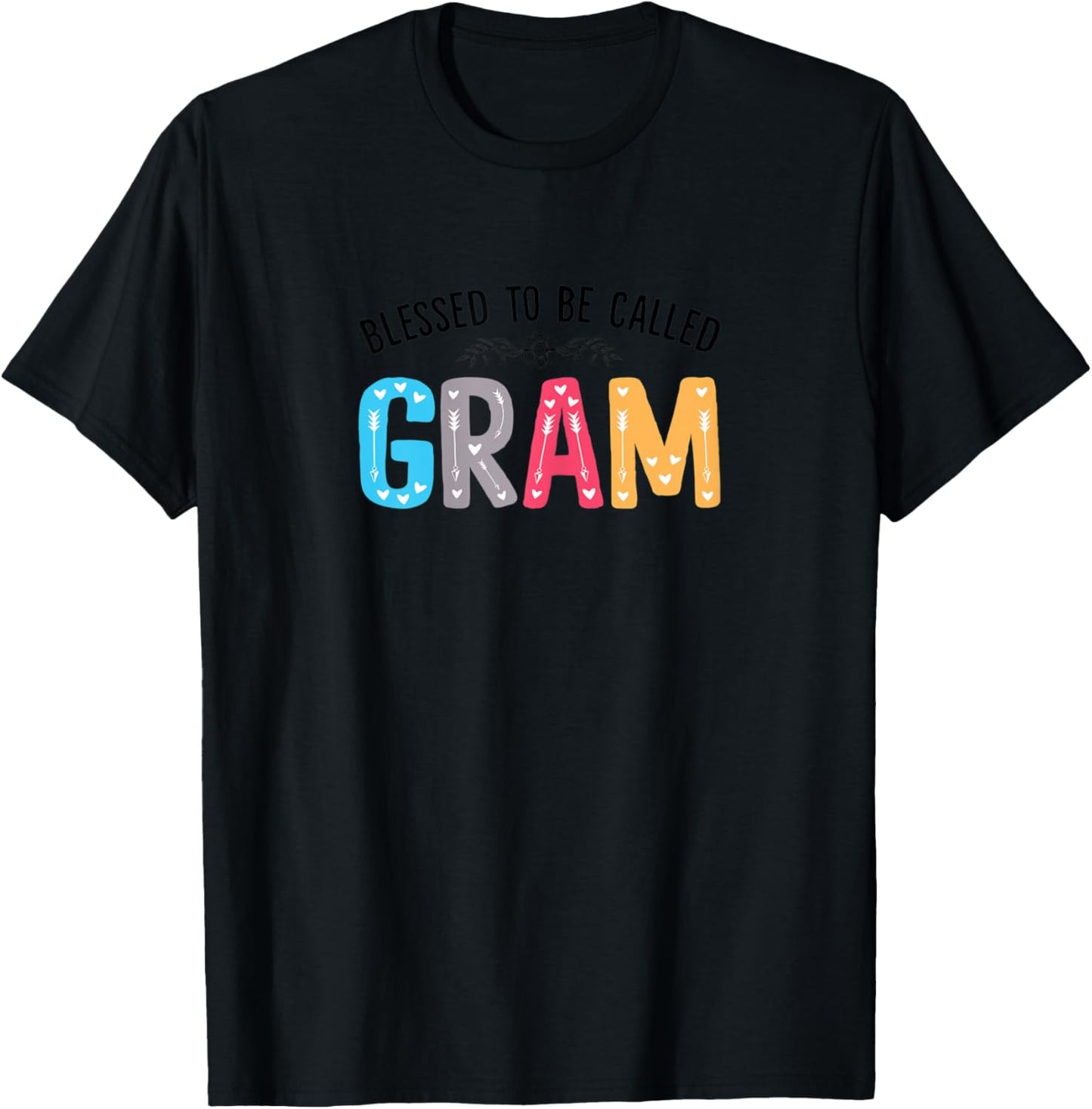 Flower Graphic Mother's Day Blessed To Be Called Gram T-Shirt - T-Shirt | Black