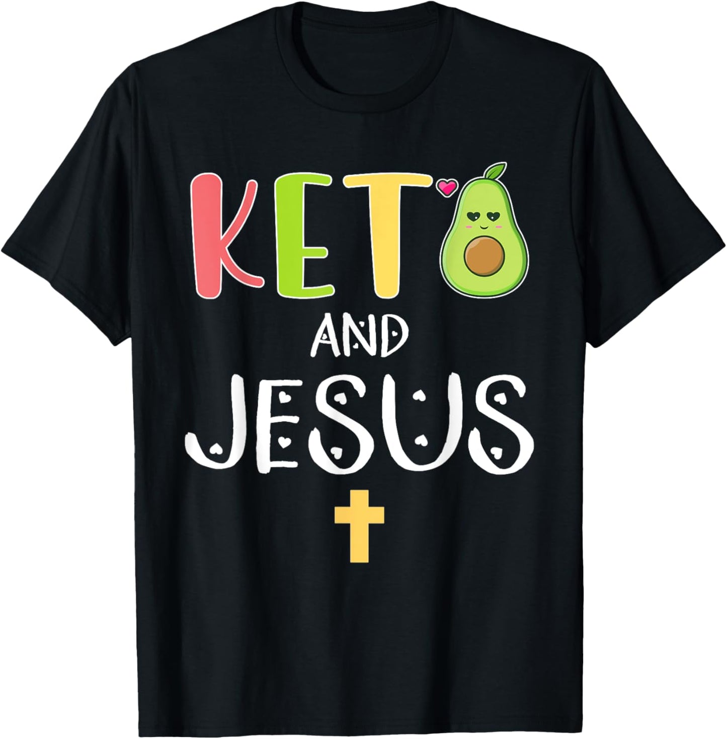 Keto and Jesus T-Shirt - T-Shirt | Black
