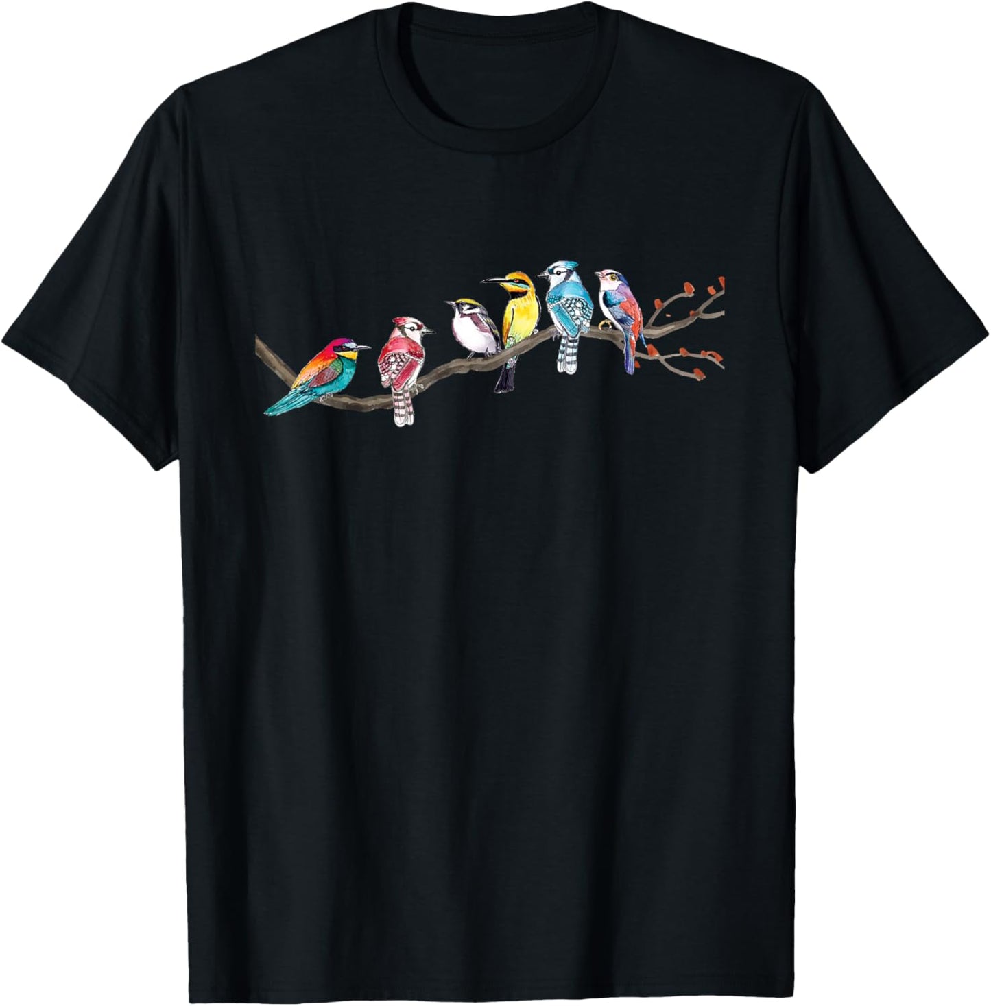 Birds On A Branch - Birding Bird Watching Bird Watcher T-Shirt - T-Shirt | Black