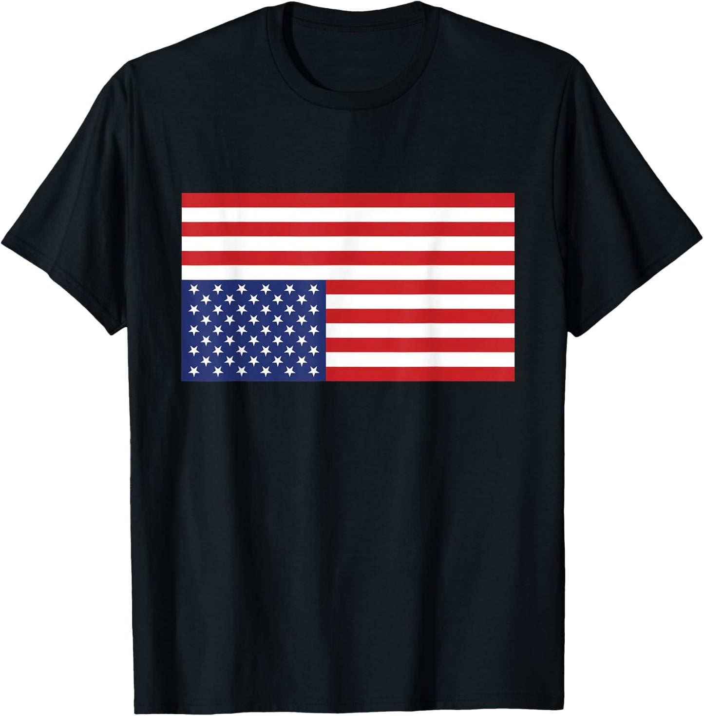 Upside Down American Flag USA Distress T-Shirt - T-Shirt | Black