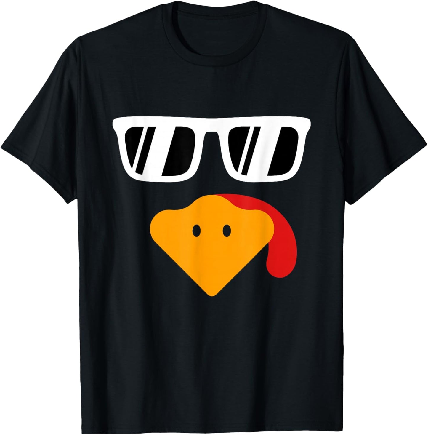 Turkey Face Kids Thanksgiving Shirt for Boys Toddlers Youths T-Shirt - T-Shirt | Black