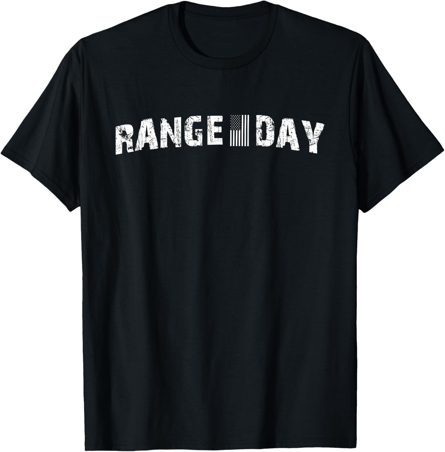 Range Day American Flag Patriotic Shooting Range T-Shirt - T-Shirt | Black