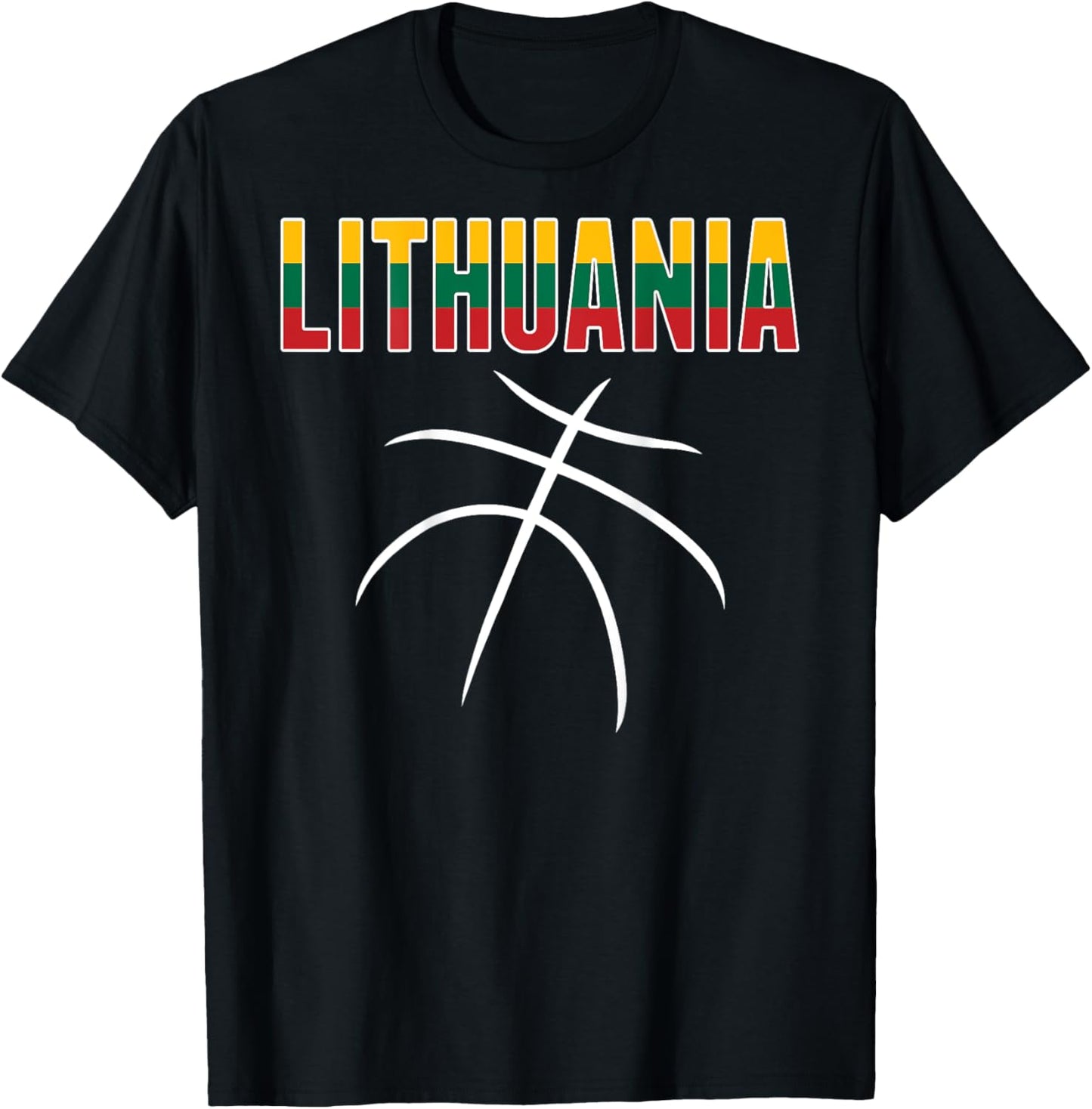 Lithuania Basketball Fans Jersey - Lithuanian Sport Lovers T-Shirt - T-Shirt | Black