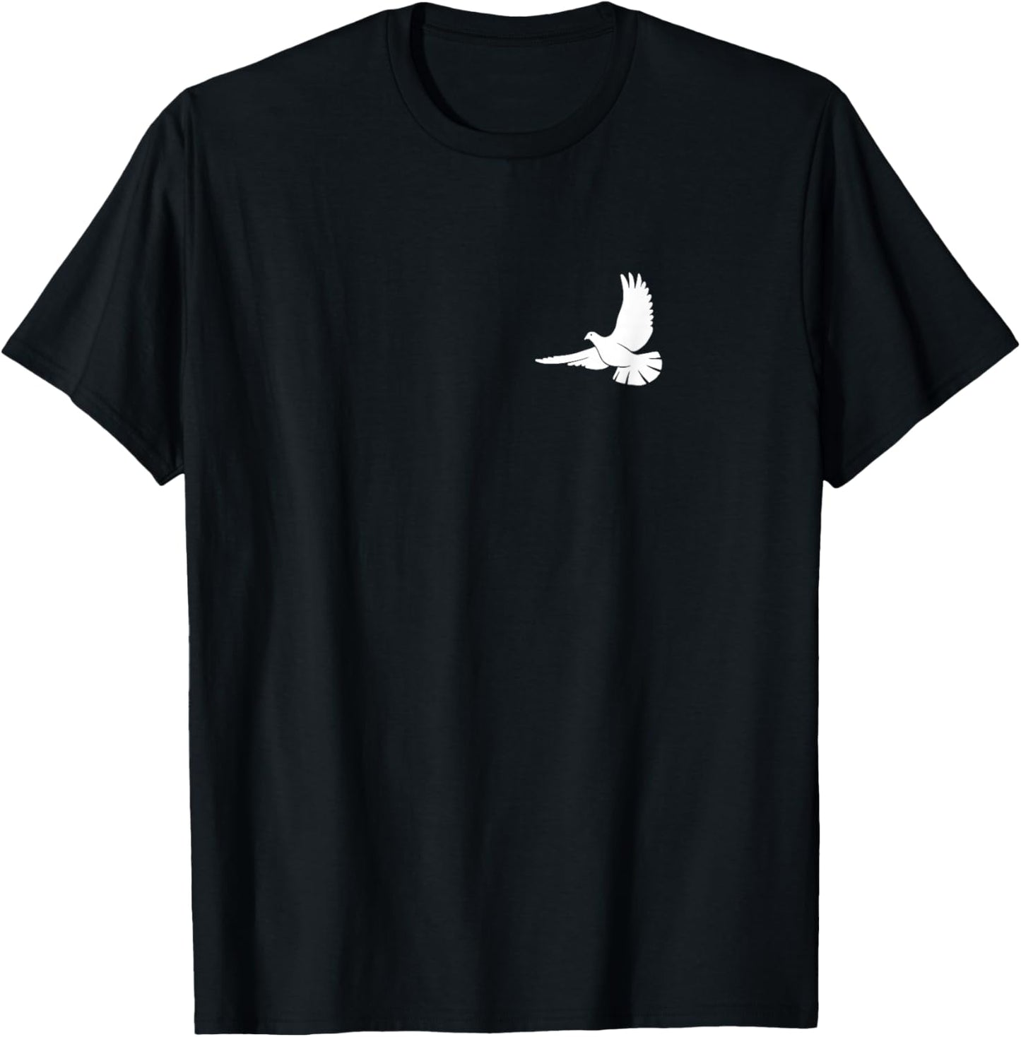 White dove pocket design T-Shirt - T-Shirt | Black