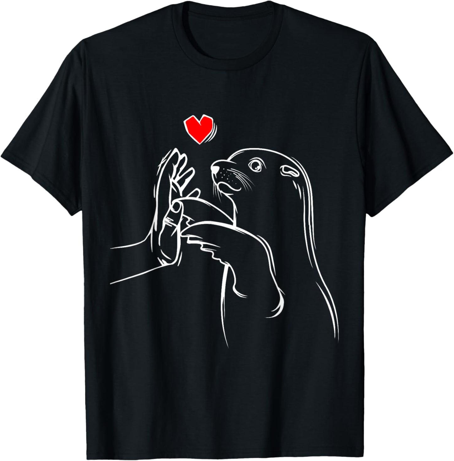 Seal Sea Lion Seal Children Women Girls T-Shirt - T-Shirt | Black