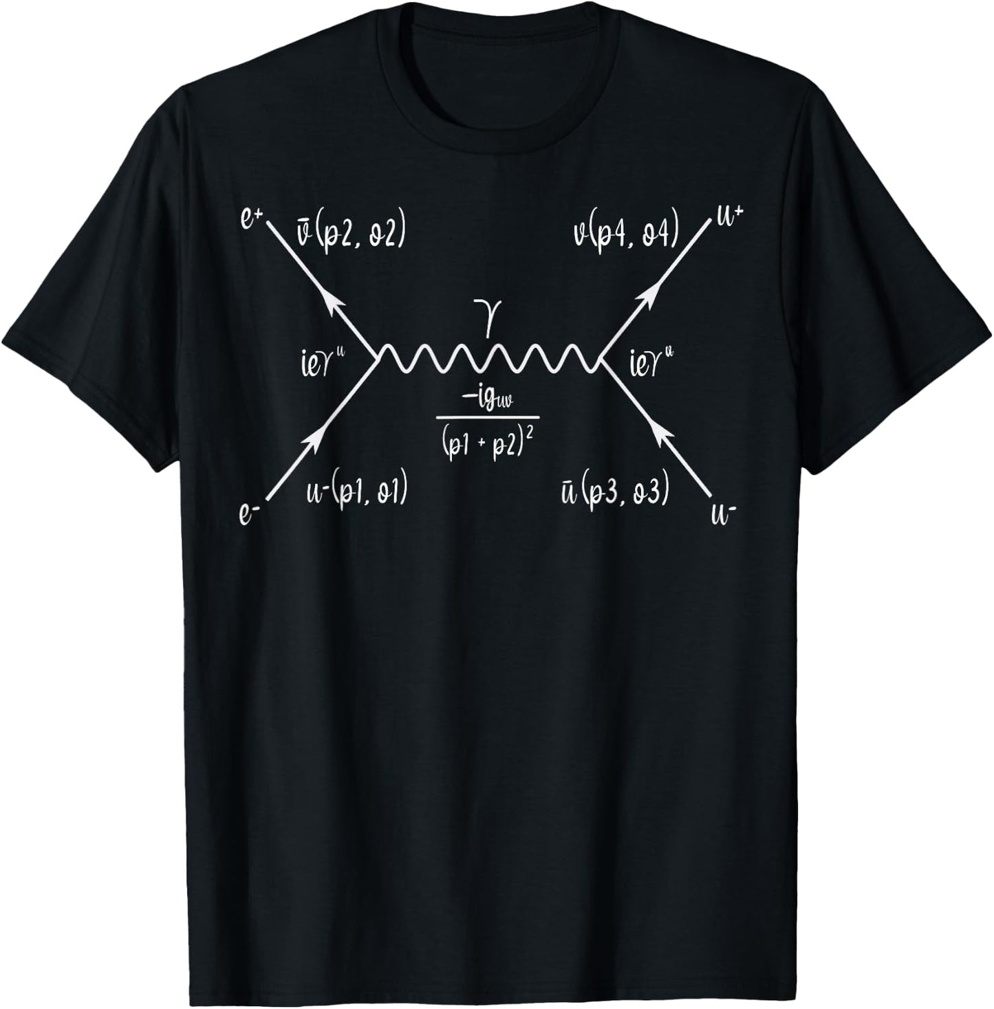 Feynman diagram electron-positron annihilations T-Shirt - T-Shirt | Black
