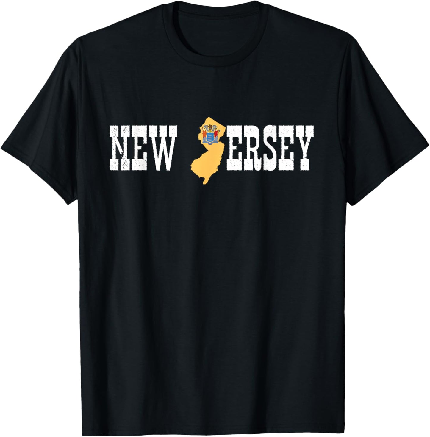 New Jersey State and New Jersey Flag Pride for New Jersey T-Shirt - T-Shirt | Black