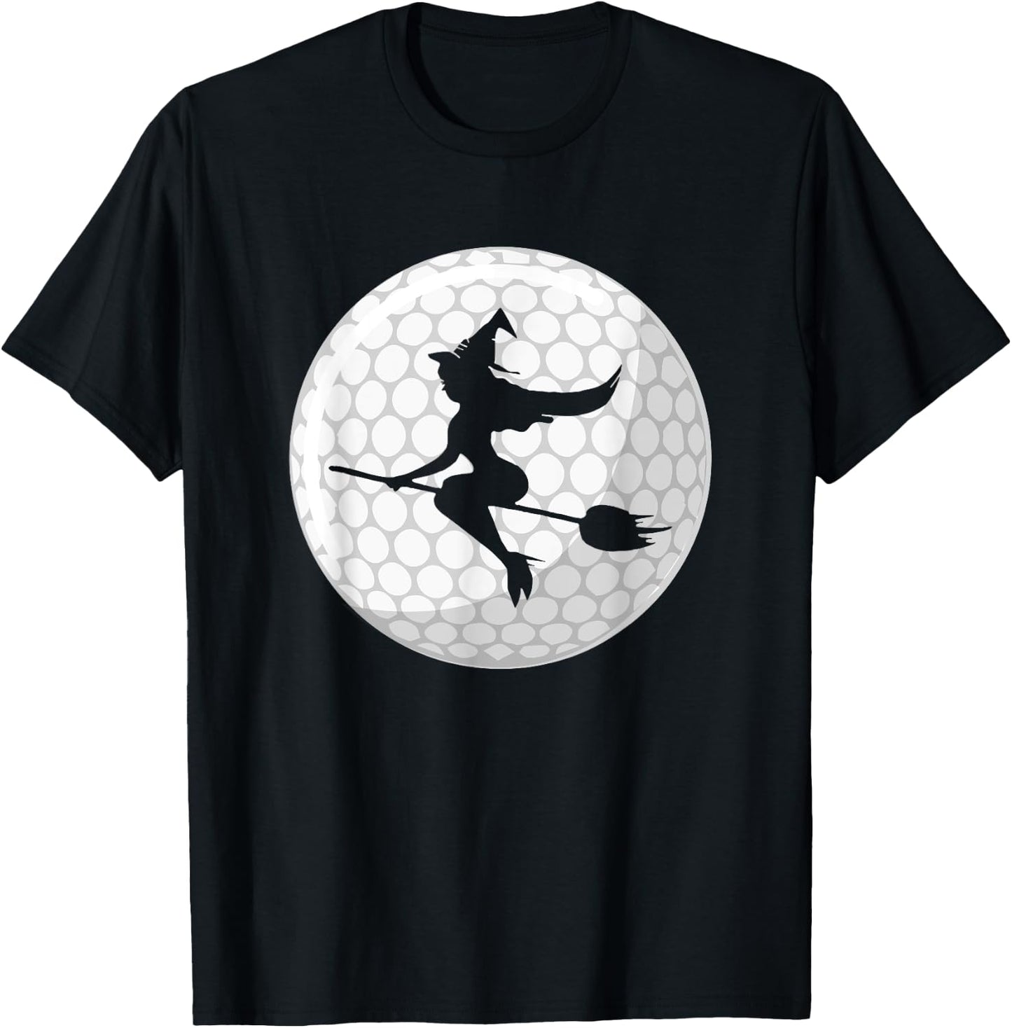 Halloween Witch Golf Player T-Shirt - T-Shirt | Black