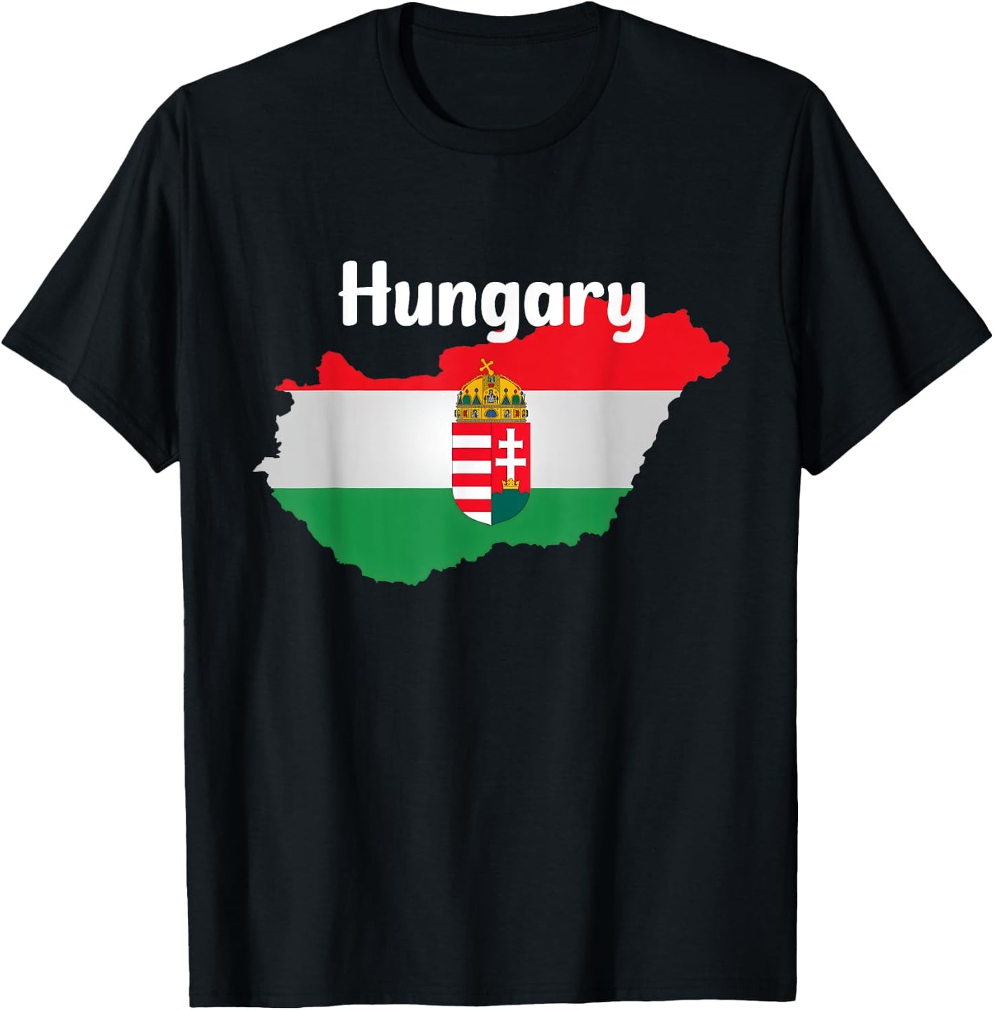 Hungary , Hungarian maps, Hungary flag shirt T-Shirt - T-Shirt | Black