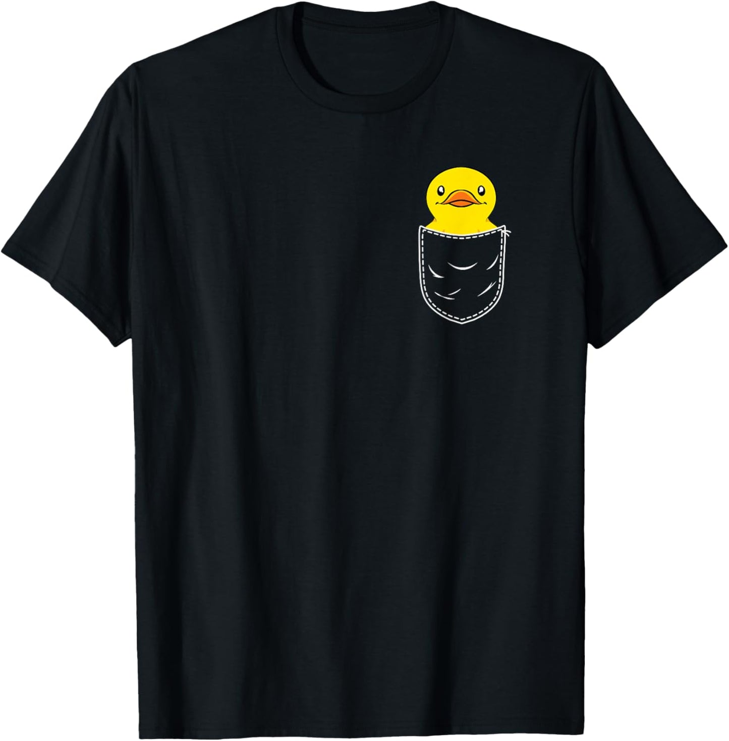 Pocket Ducky Bath Toy Duckling Cute Duckie Rubber Duck T-Shirt - T-Shirt | Black