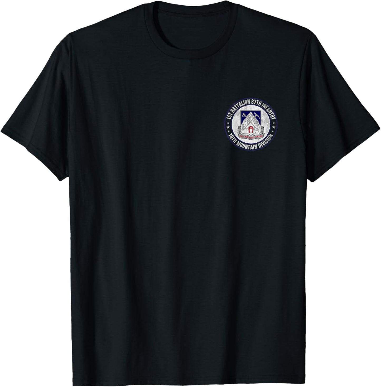1st Battalion 87th Infantry 10th Mountain Division Veteran T-Shirt - T-Shirt | Black