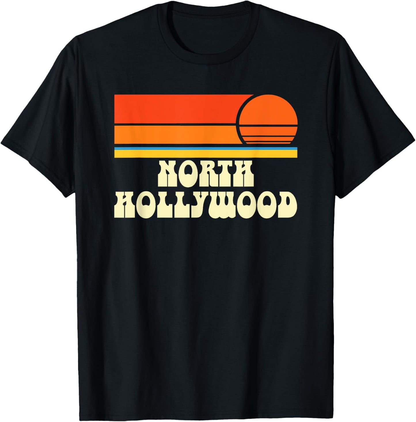 North Hollywood California CA T-Shirt - T-Shirt | Black