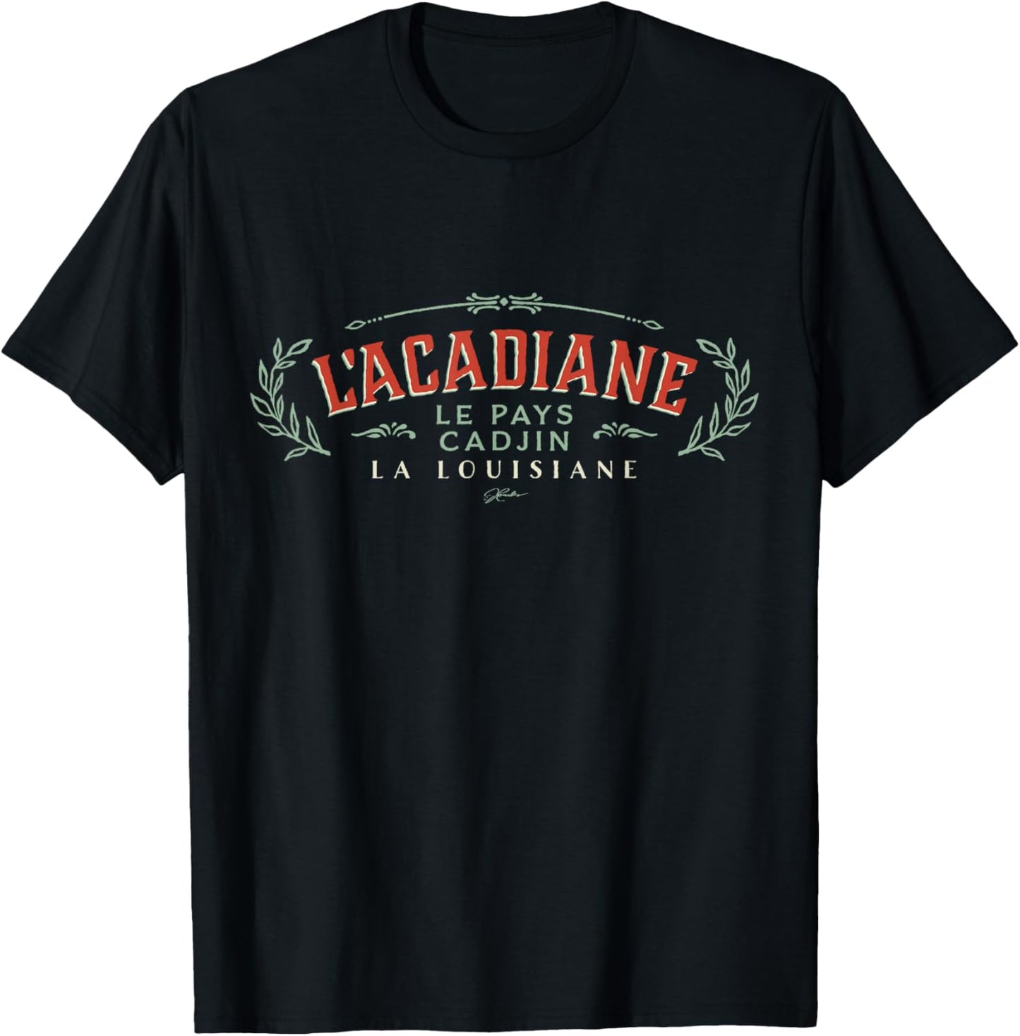 JCombs: Acadiana, Cajun Country, Louisiana, Retro T-Shirt - T-Shirt | Black