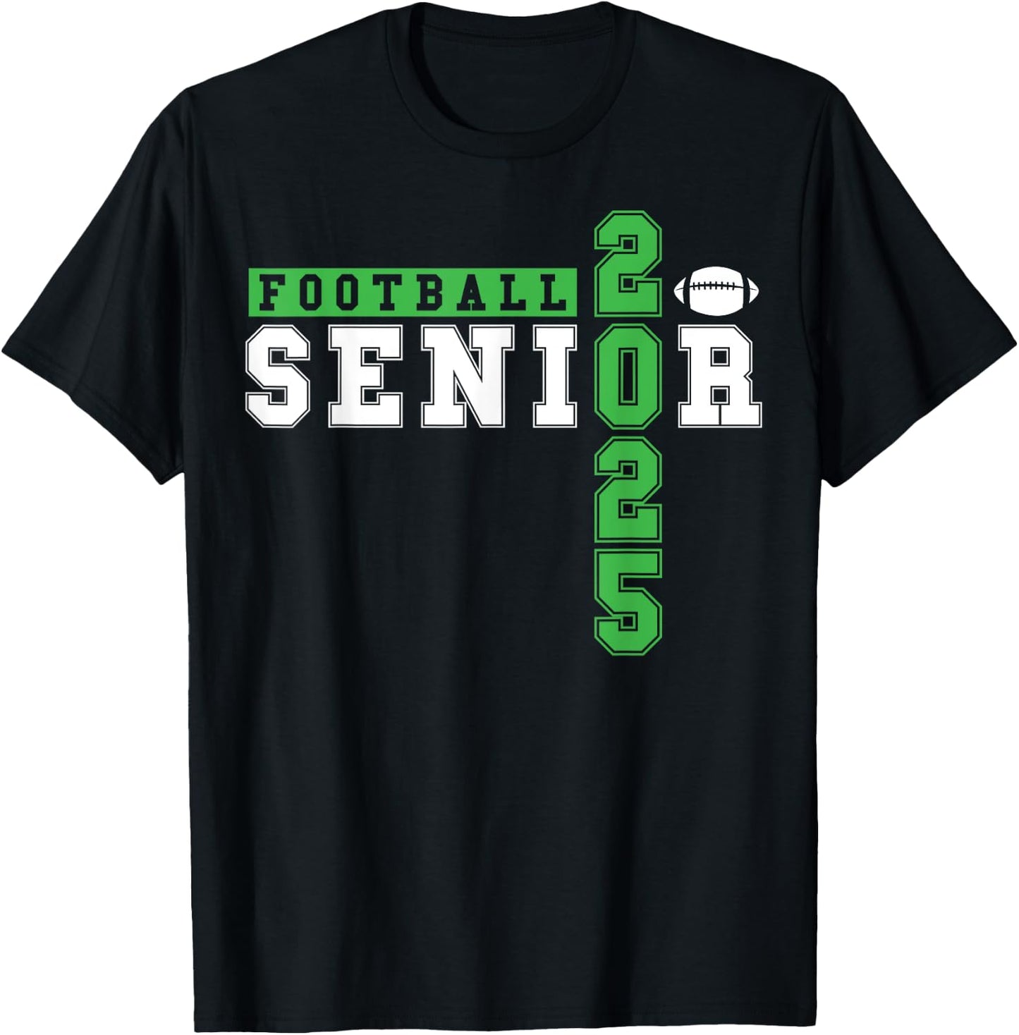 Football Senior Night Football Senior 2025 Graduation 23 T-Shirt - T-Shirt | Black