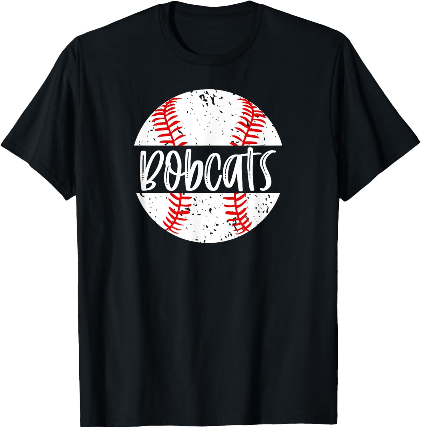 Bobcats Baseball Team Mascot School Spirit Game Day T-Shirt - T-Shirt | Black