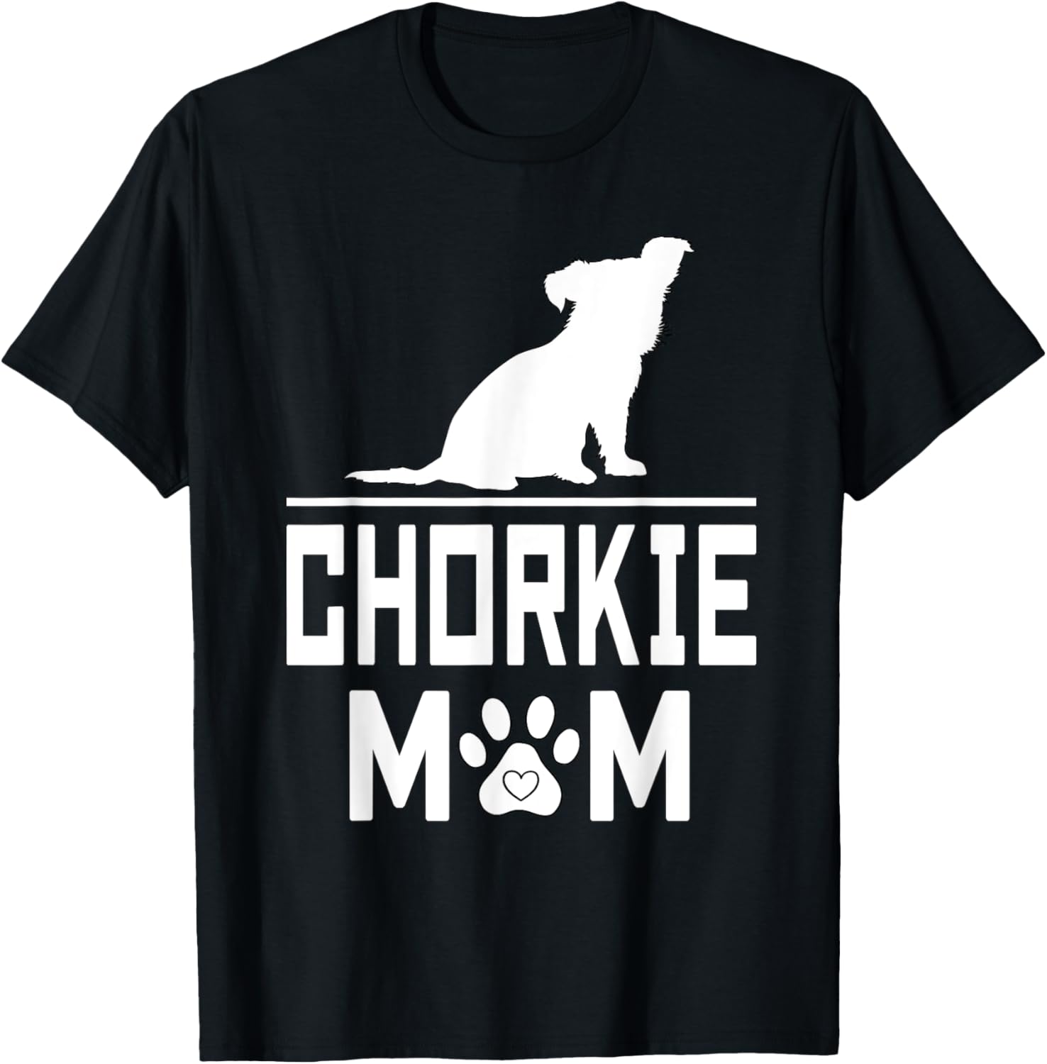 Chorkie Mom T-Shirt - T-Shirt | Black