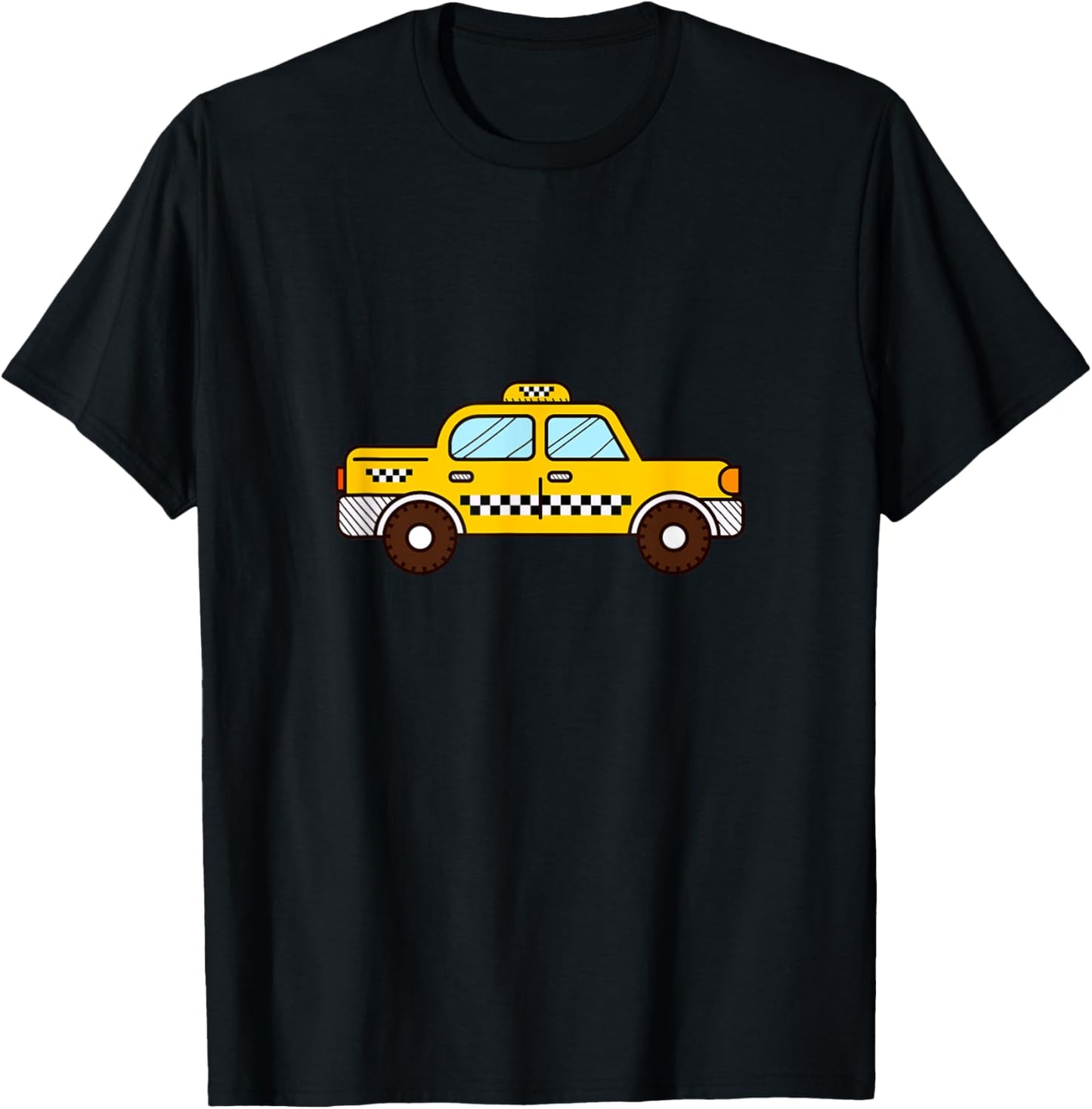 Cool The NYC Yellow Taxi Cartoon Illustration Graphic Funny T-Shirt - T-Shirt | Black