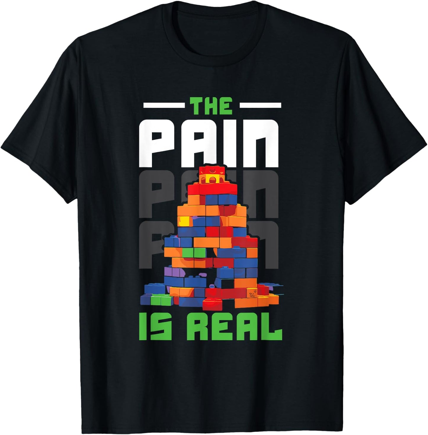 Master Builder Bricks Blocks Play Toys T-Shirt - T-Shirt | Black