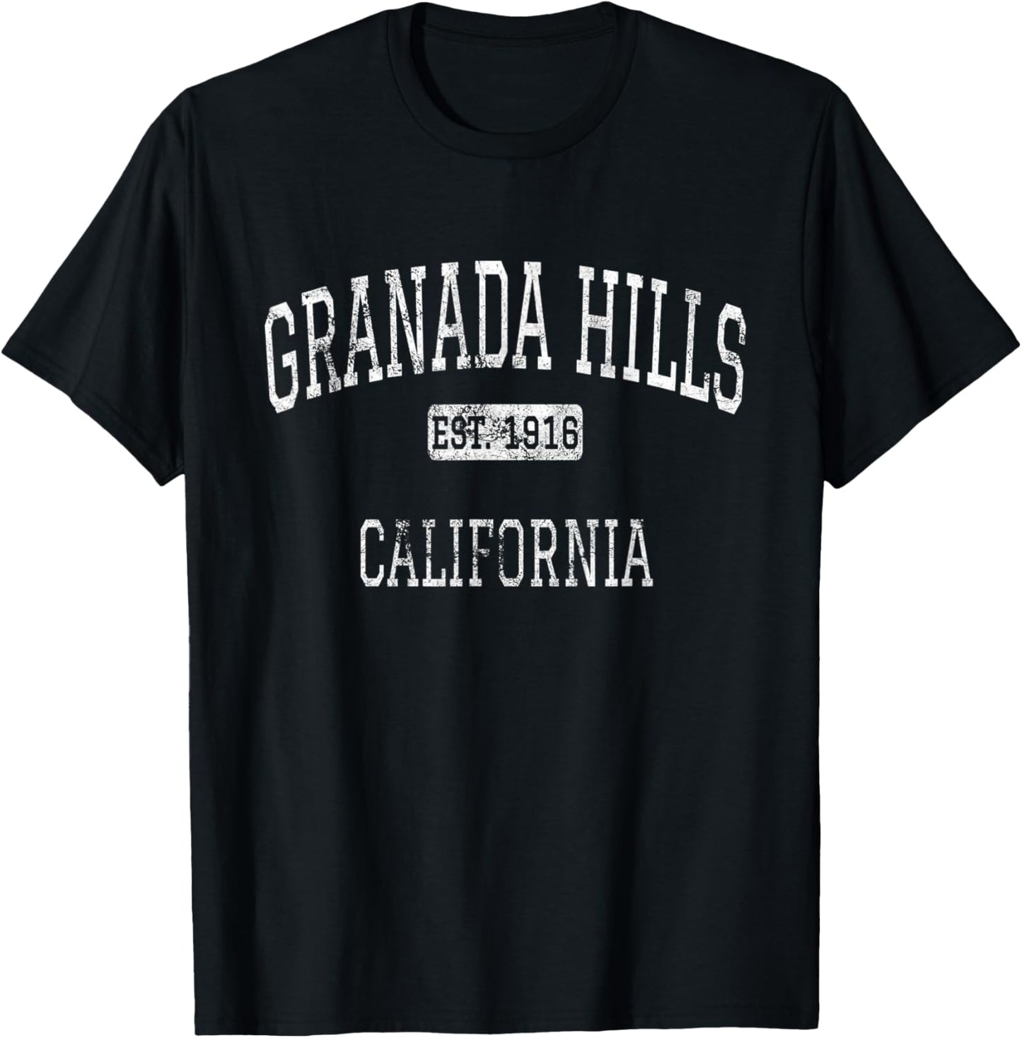 Granada Hills California Los Angeles CA Vintage T-Shirt - T-Shirt | Black