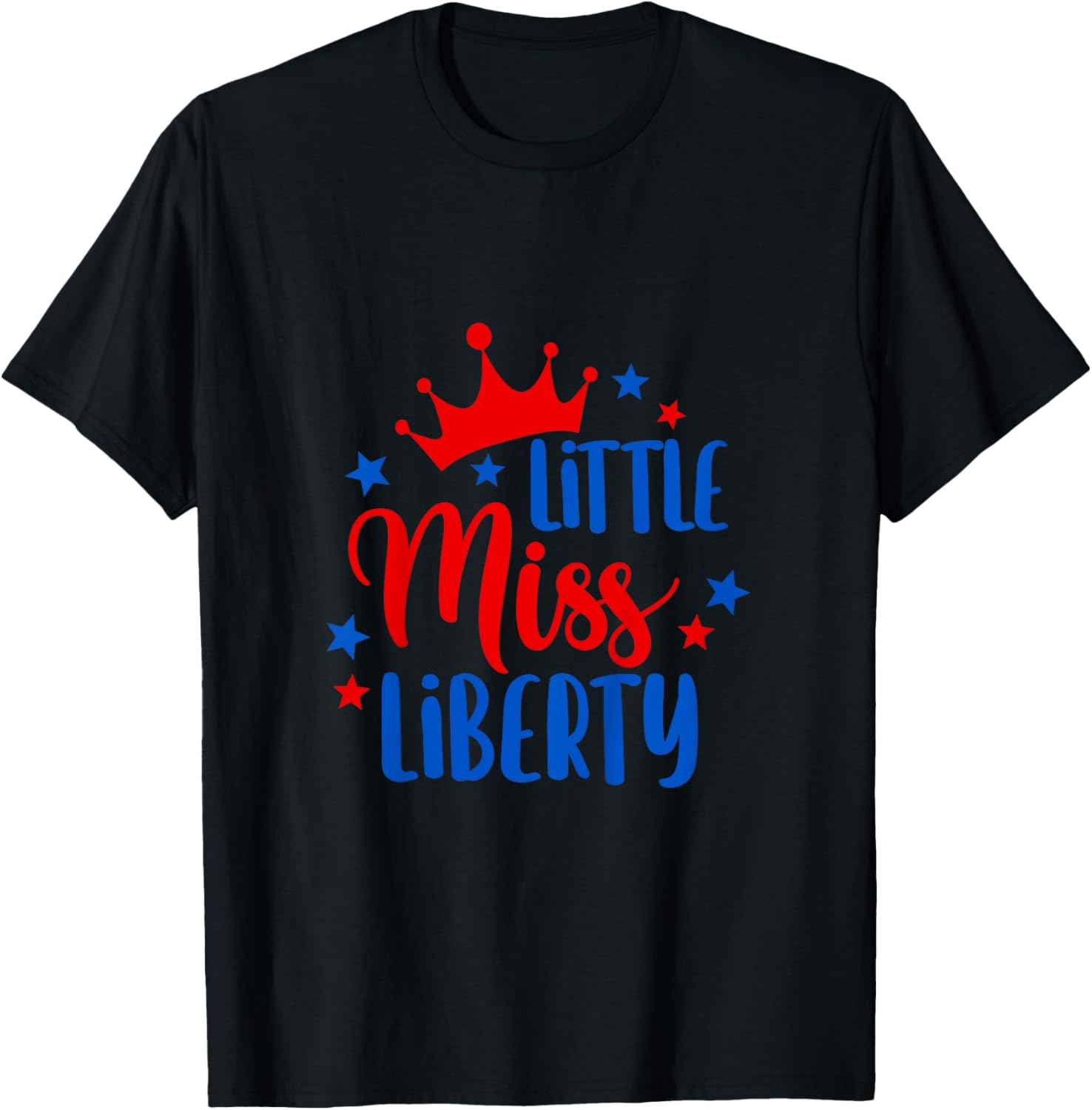 Kids Lil’ Miss Liberty 4th Of July Independence Day Girl Toddler T-Shirt - T-Shirt | Black
