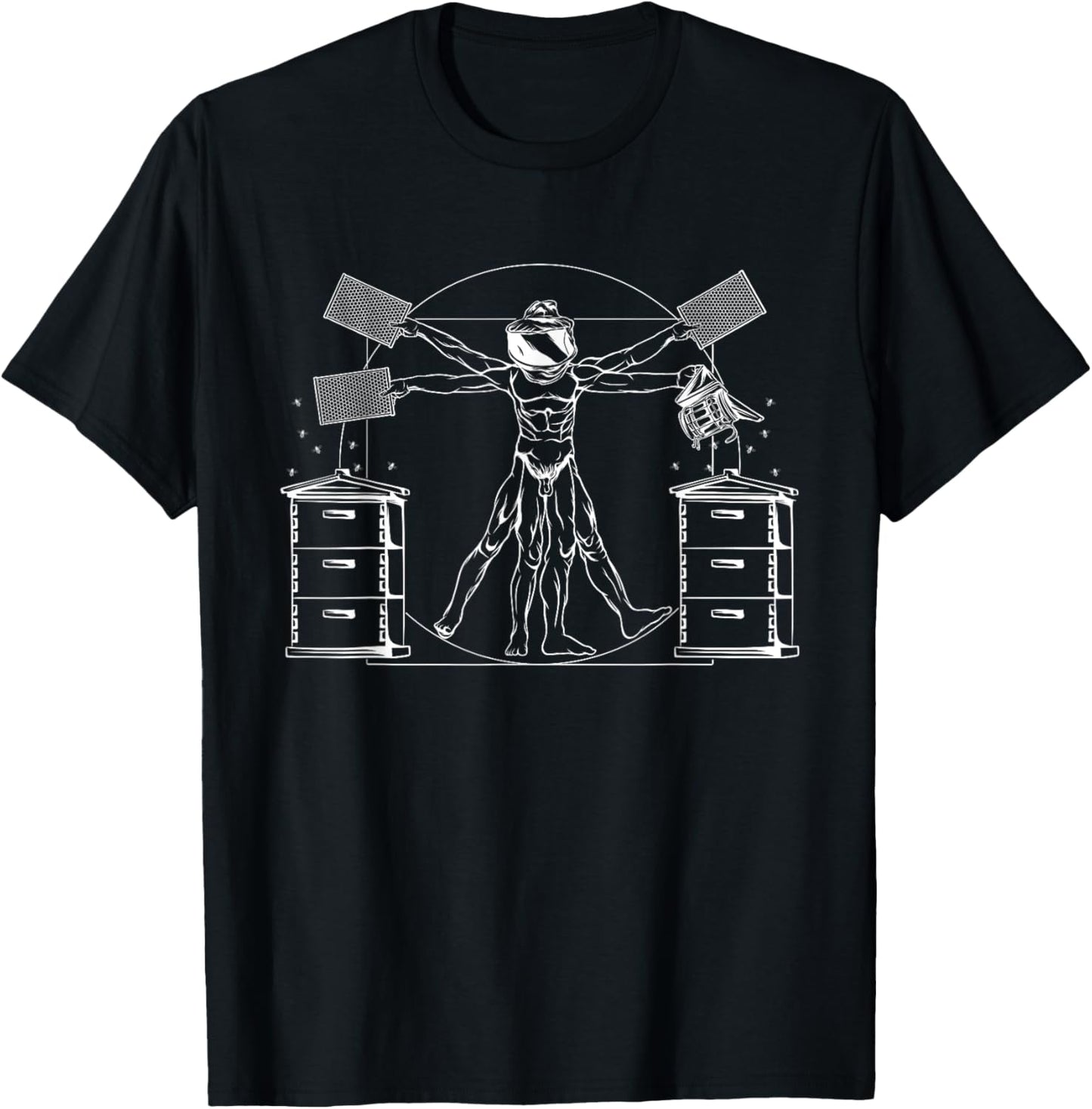 Honey bees beekeeper frames hives bees honey beekeeper T-Shirt - T-Shirt | Black