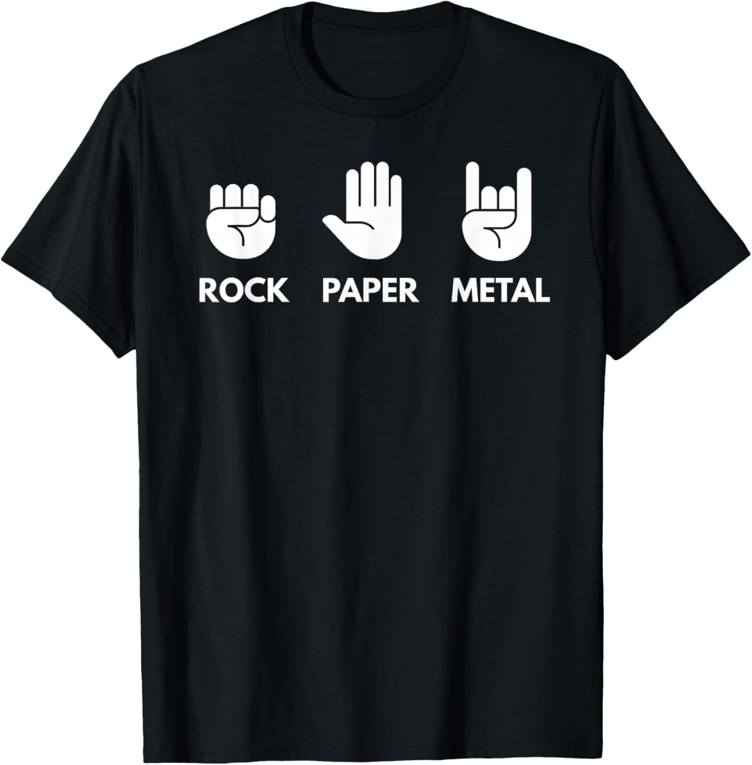 Rock Paper Metal T-Shirt - T-Shirt | Black