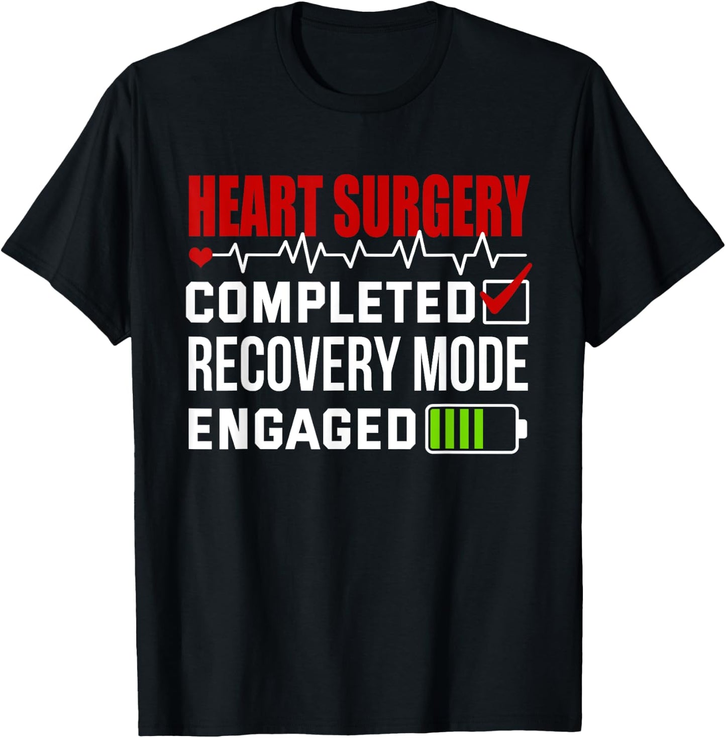 Open Heart Surgery Bypass Survivor T-Shirt - T-Shirt | Black