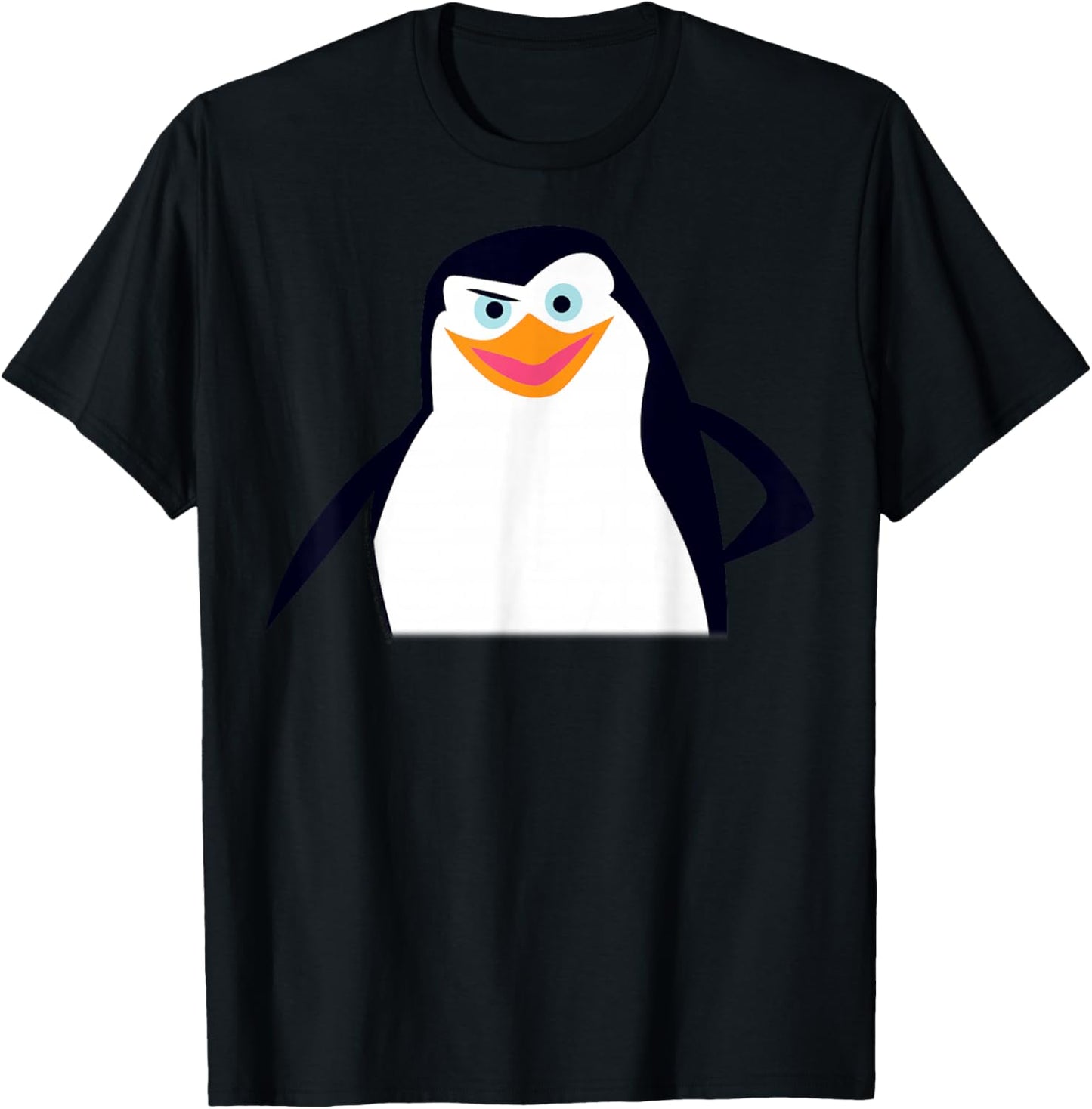 Madagascar Skipper Large Face Portrait T-Shirt - T-Shirt | Black