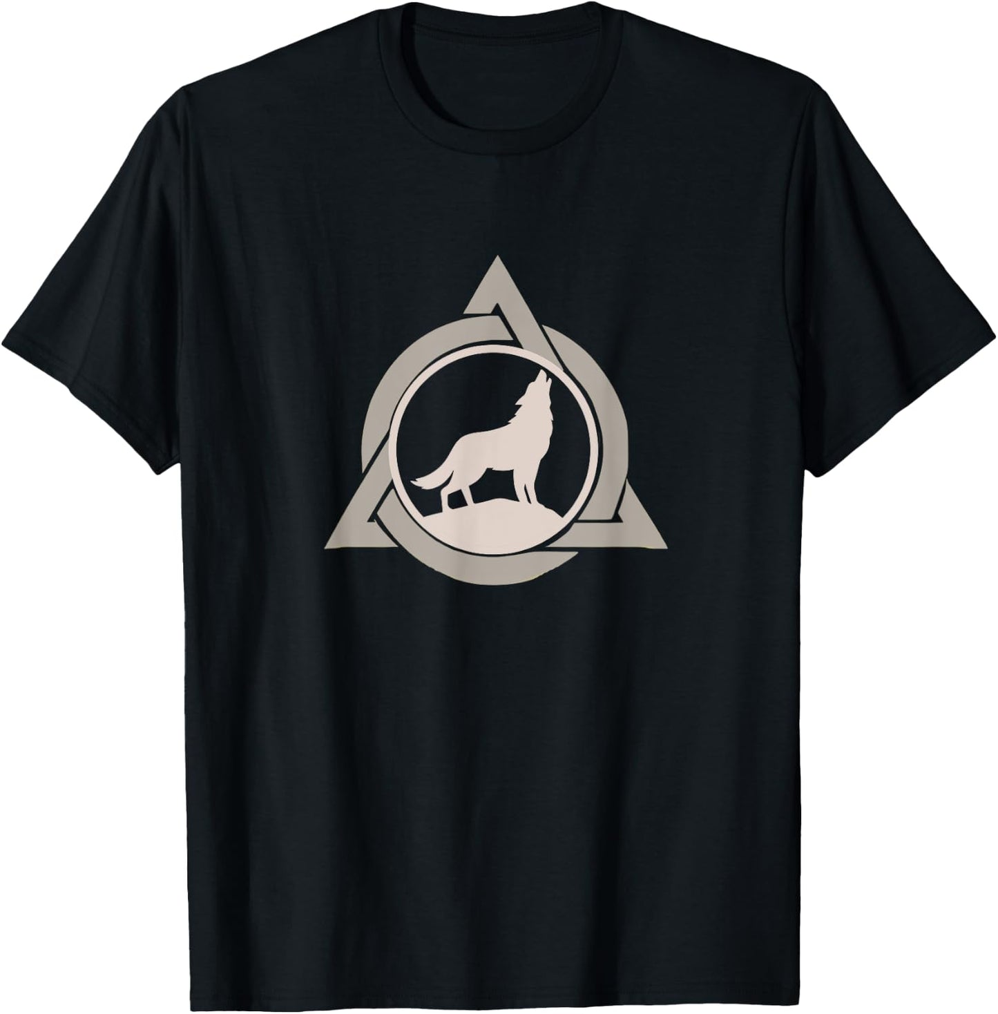 Theta Delta Wolf Therian Gear Therianthropy Symbol Otherkin T-Shirt - T-Shirt | Black