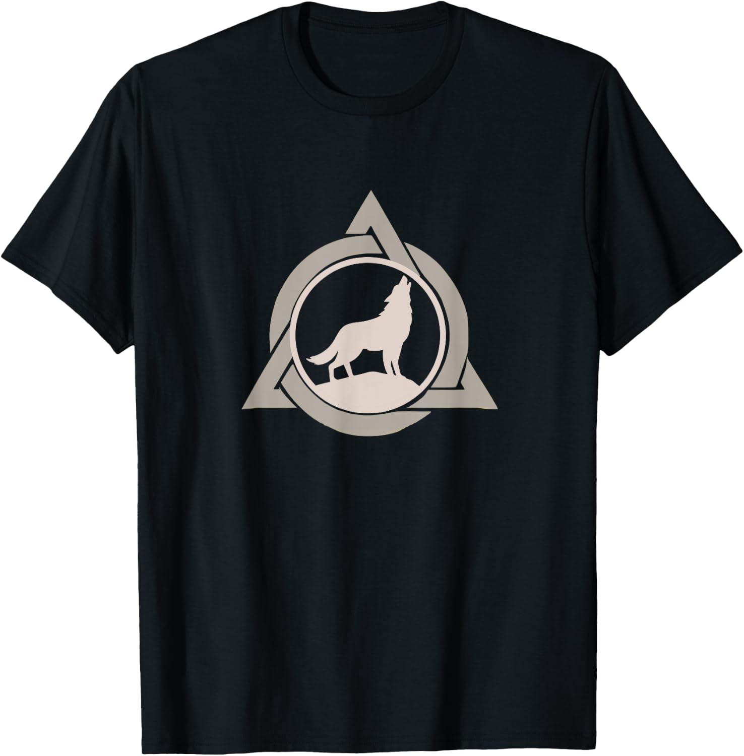 Theta Delta Wolf Therian Gear Therianthropy Symbol Otherkin T-Shirt - T-Shirt | Black