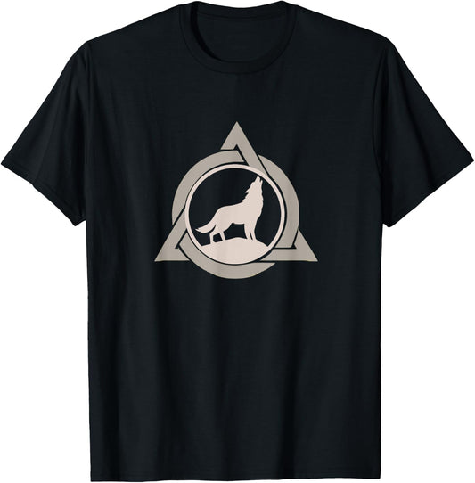 Theta Delta Wolf Therian Gear Therianthropy Symbol Otherkin T-Shirt - T-Shirt | Black