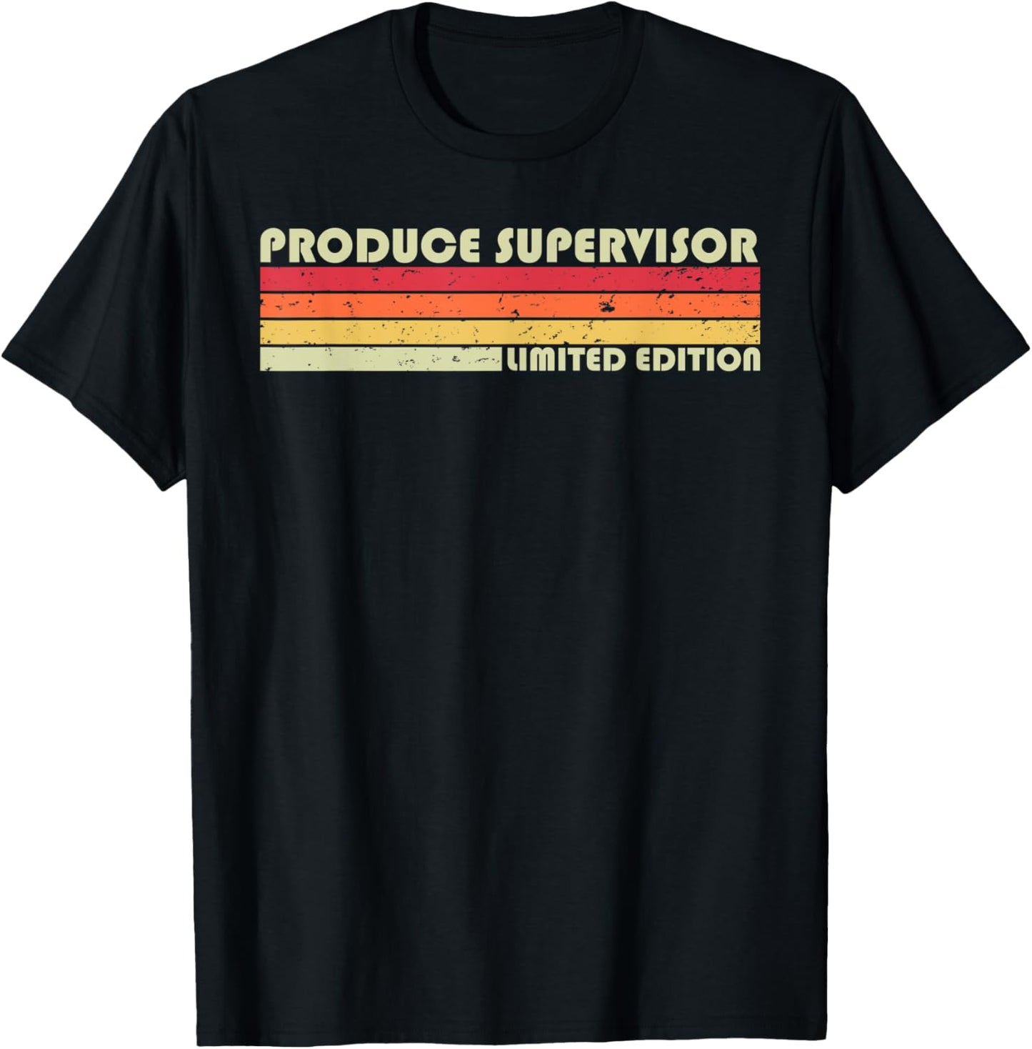 PRODUCE SUPERVISOR Funny Job Title Birthday Worker Idea T-Shirt - T-Shirt | Black