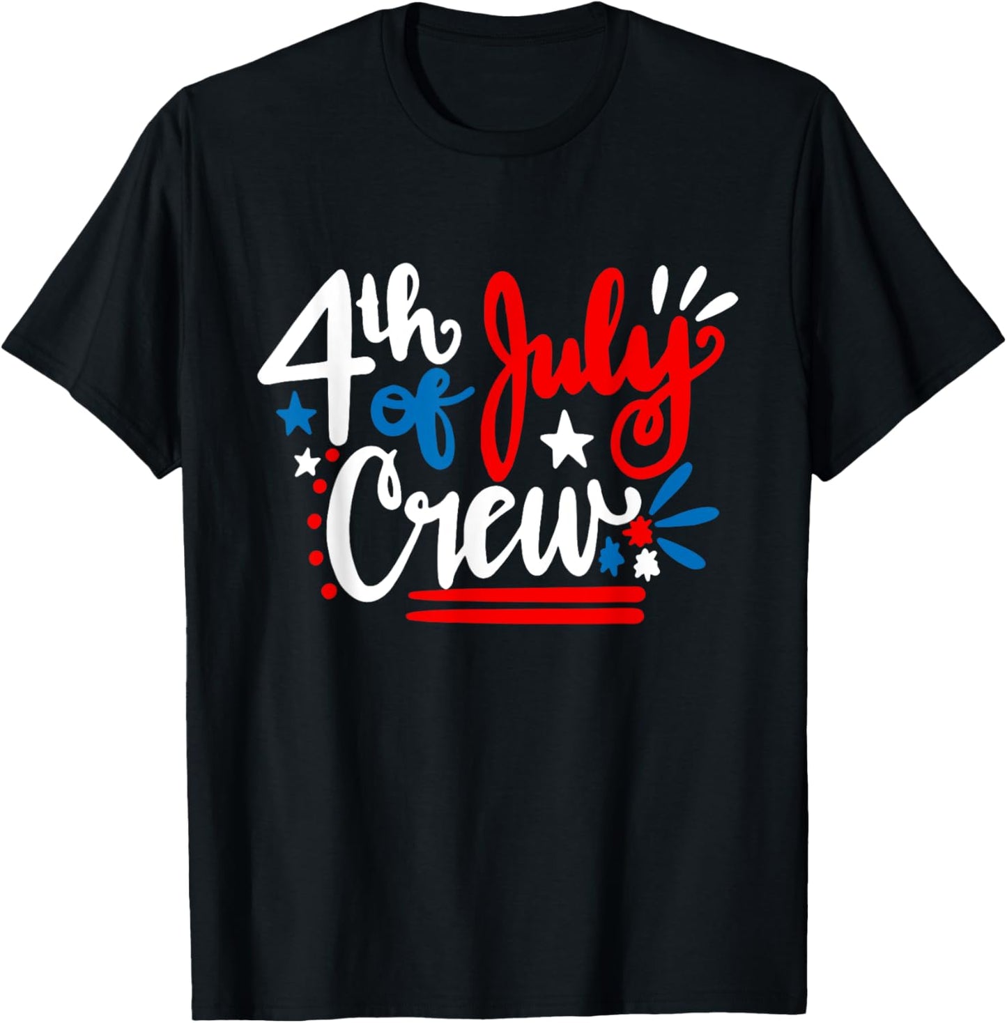 4th Of July Crew Shirt Independence Day Family Matching T-Shirt - T-Shirt | Black