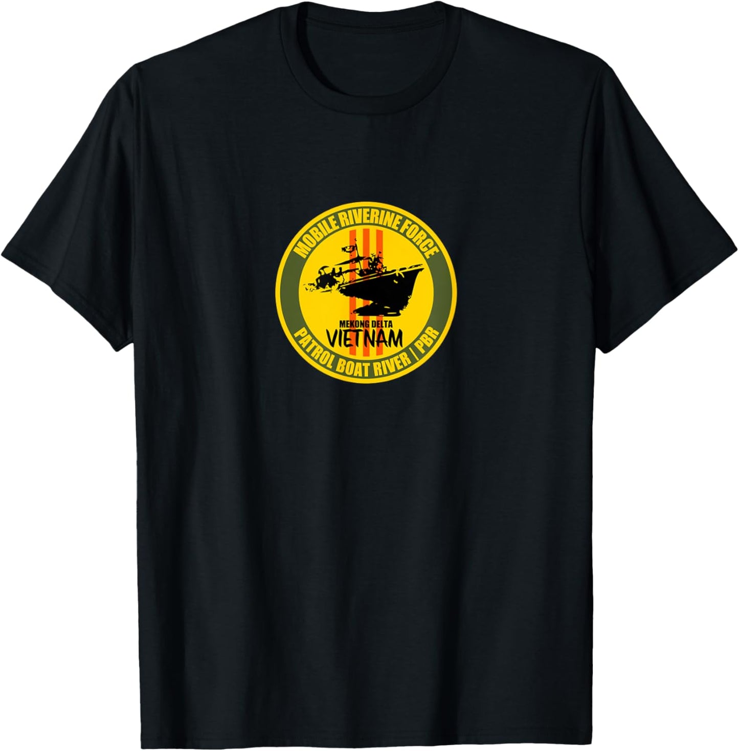 Mobile Riverine Force Mekong Delta Vietnam Veterans Day Xmas T-Shirt - T-Shirt | Black