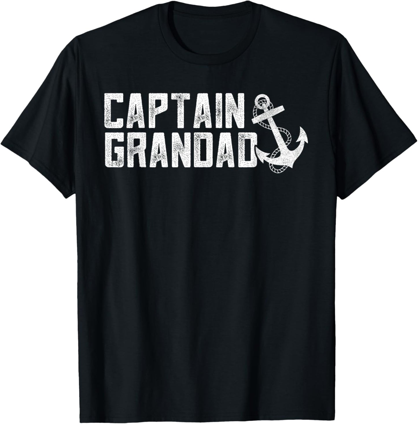 Fathers Day Lake Life Apparel, Pontoon Boat Captain Grandad T-Shirt - T-Shirt | Black