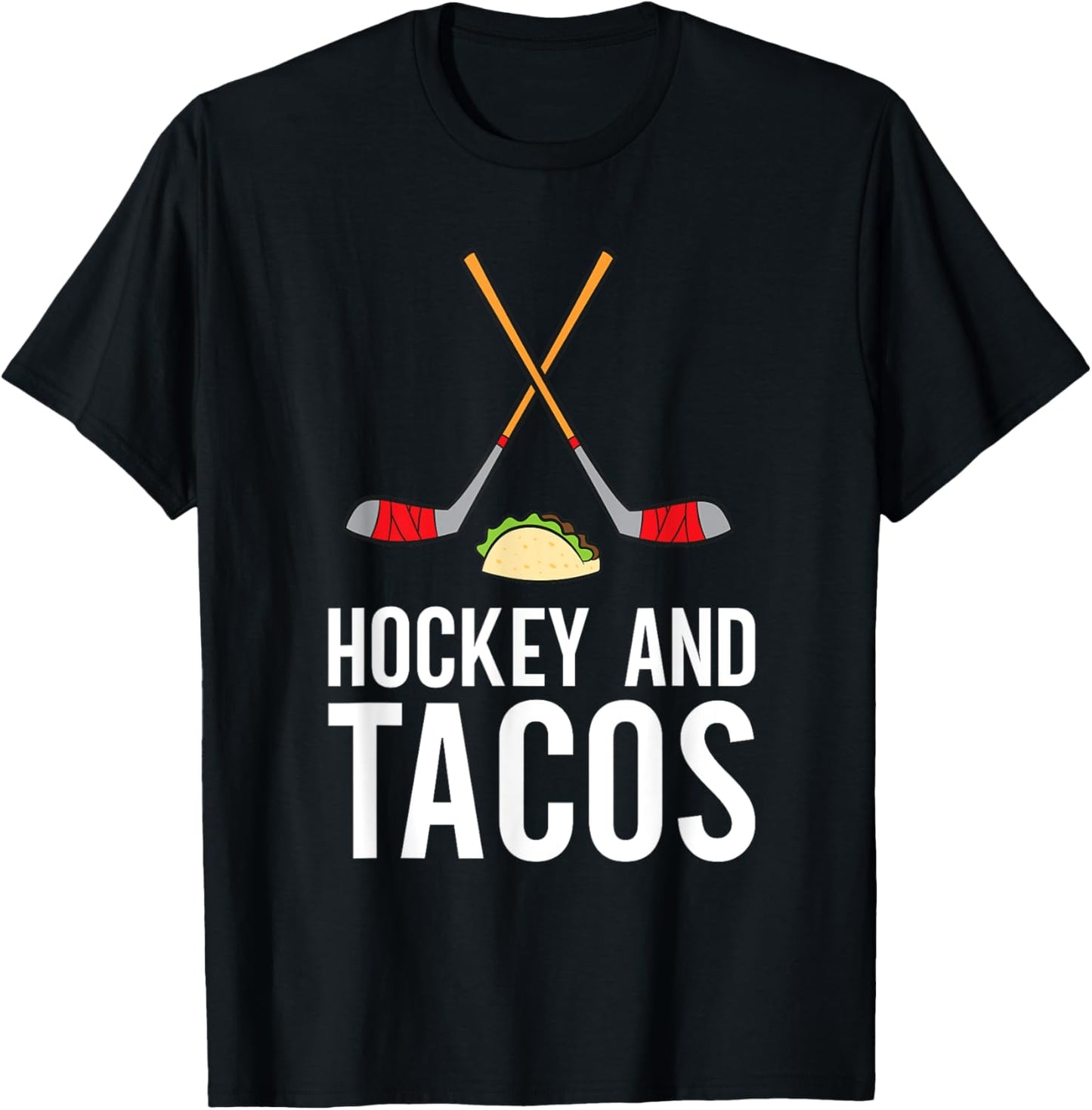 Funny Hockey Lover Gifts Funny Hockey Lover Hockey And Tacos Ice Hockey , Black, Small T-Shirt - T-Shirt | Black