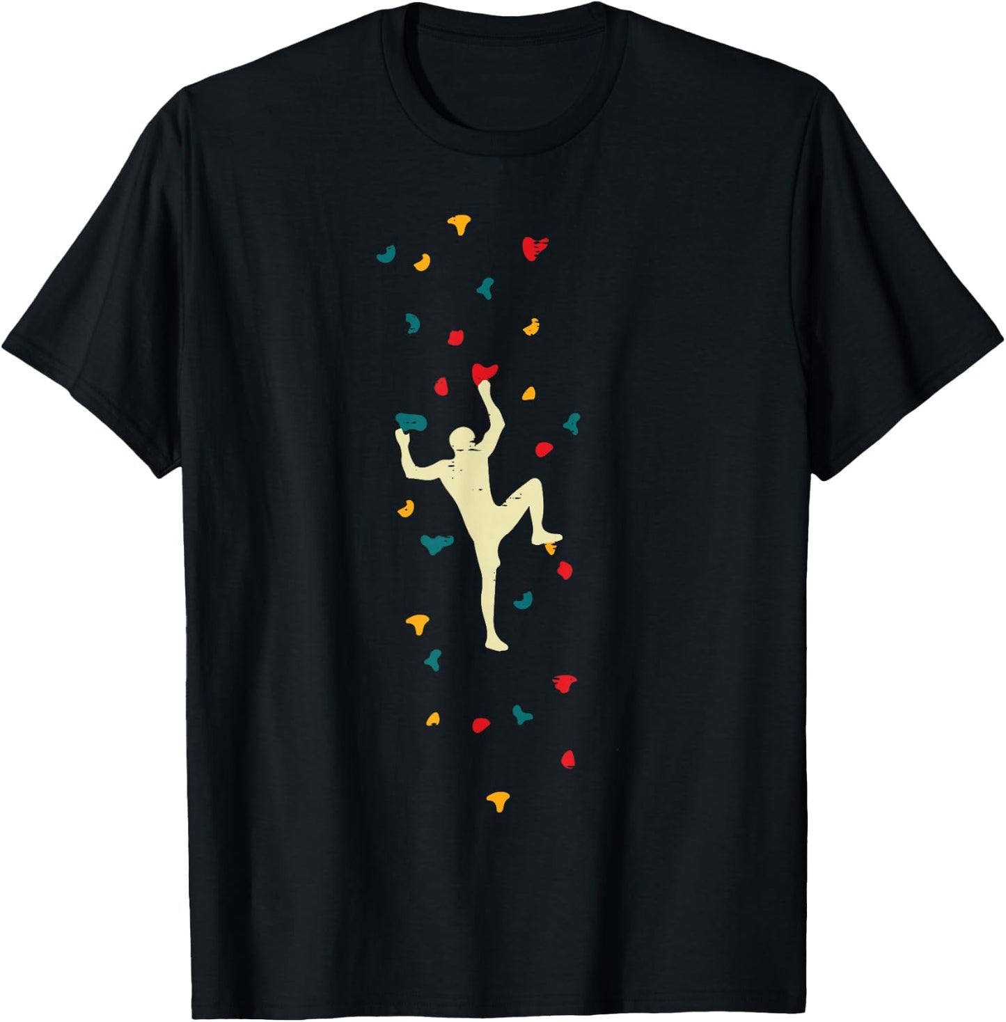 Indoor Climbing Bouldering Wall Climber Men Boys Kids Women T-Shirt - T-Shirt | Black