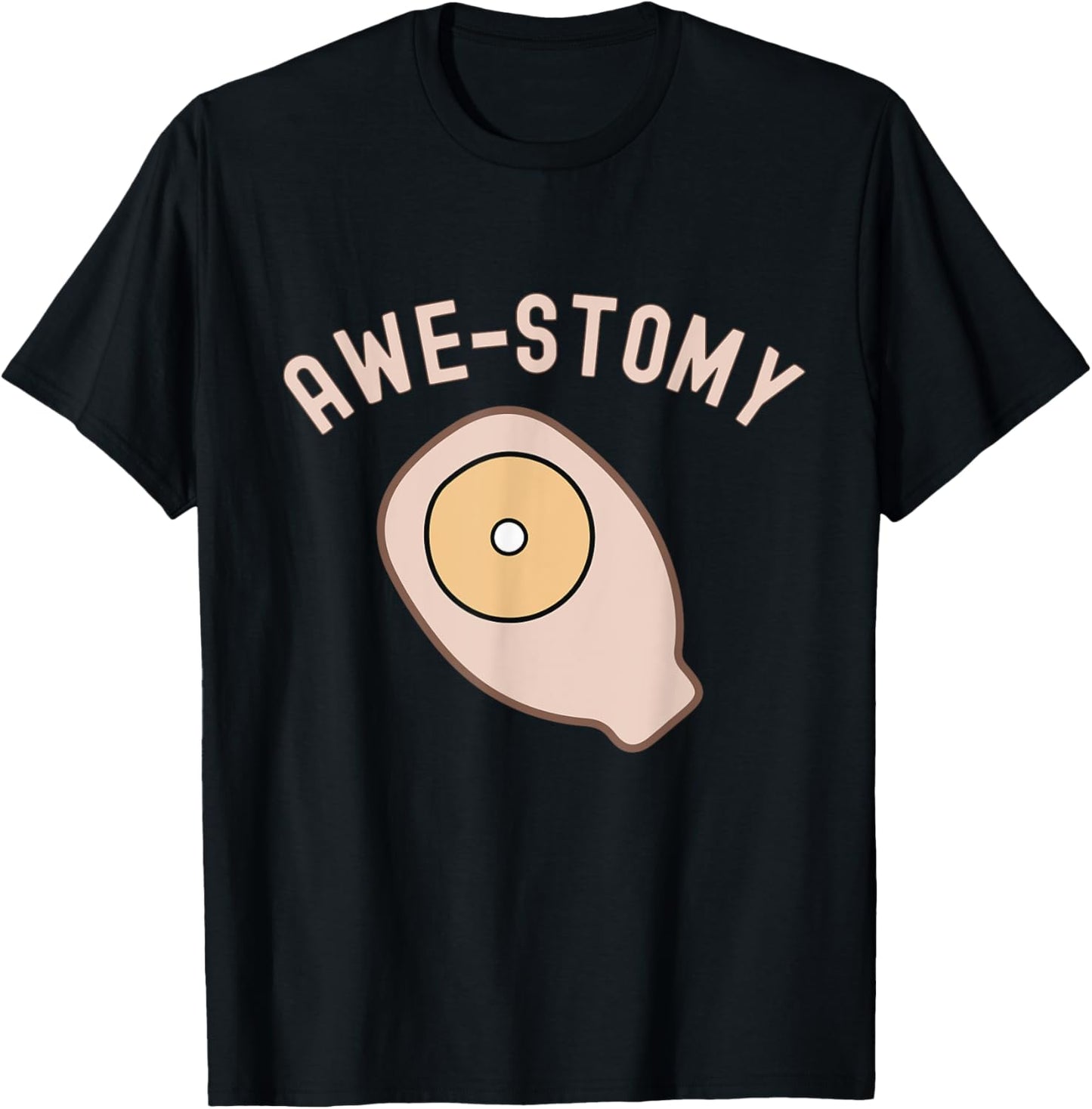 Awestomy Awesome Ostomy Patient Ostomate Motivational Gift T-Shirt - T-Shirt | Black