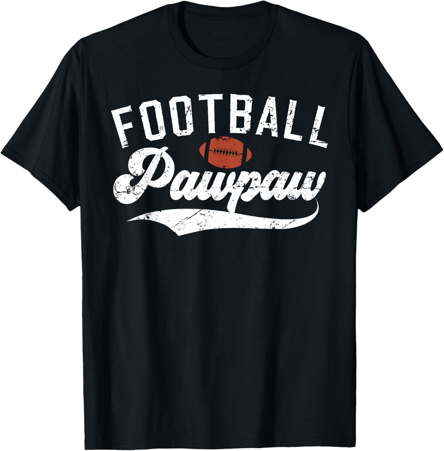 Football Pawpaw Grandpa Pawpaw Of A Football Player Pawpaw T-Shirt - T-Shirt | Black