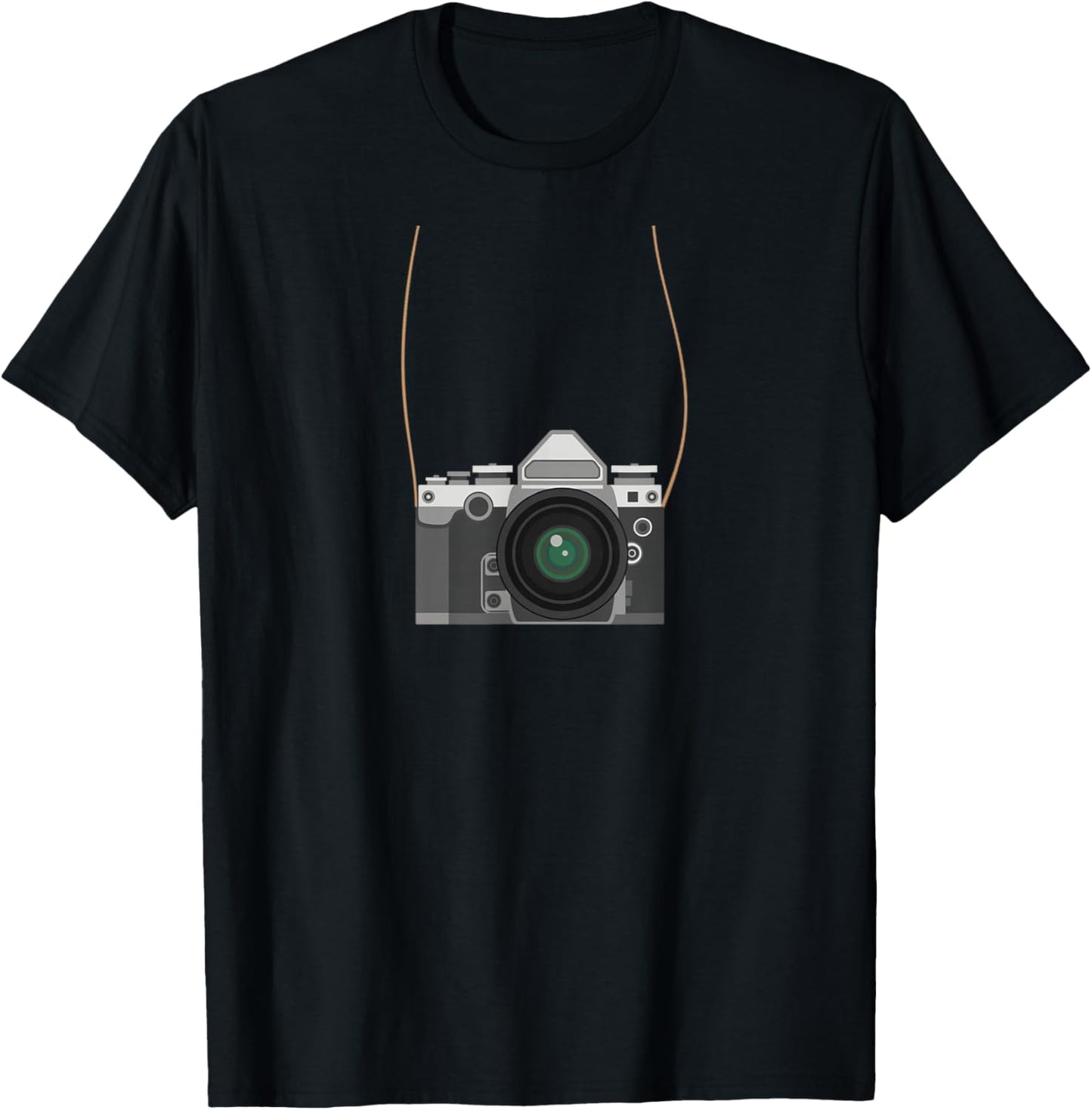 Fake Tourist Vintage Camera Photographer Vacation Camera T-Shirt - T-Shirt | Black