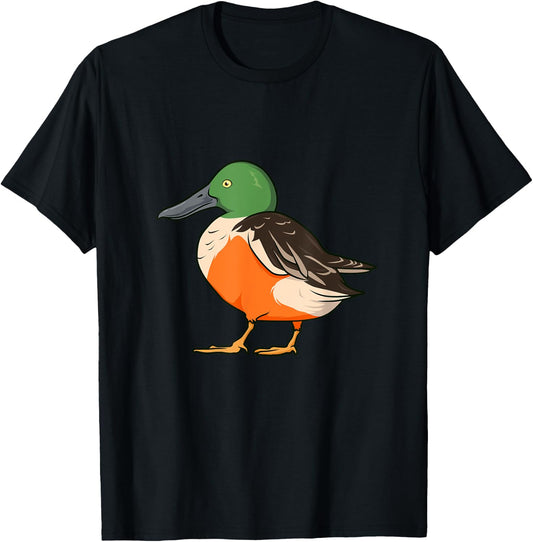 Drawing of a Northern Shoveler T-Shirt - T-Shirt | Black